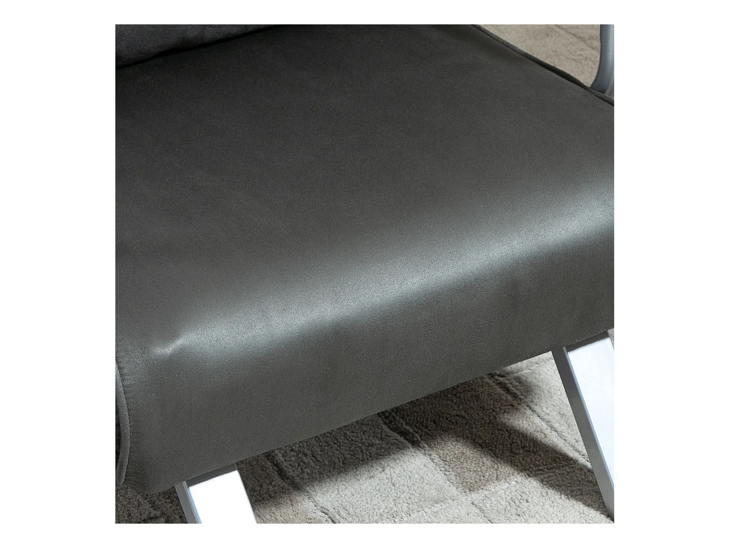 Sofá convertible 3 en 1 en piel sintética 65x69x80cm sillón cama de invitados gris