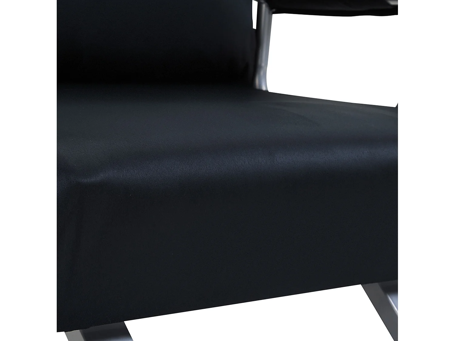 Sofá cama 2 en 1 negro con respaldo ajustable, cojín y funda extraíble para sala de estar