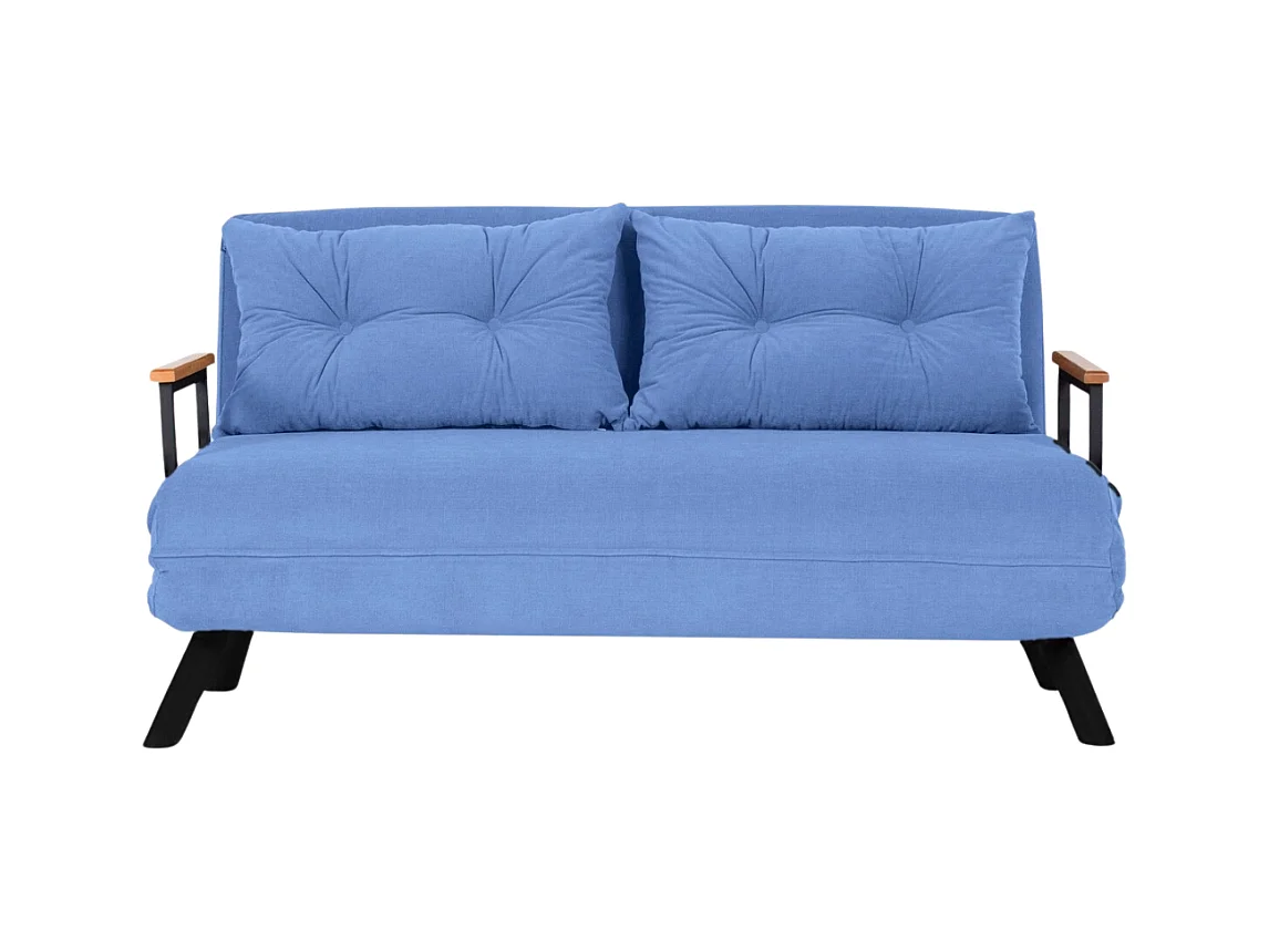Canapé lit 2 places convertible en tissu avec pieds en métal L133 cm - SANDO