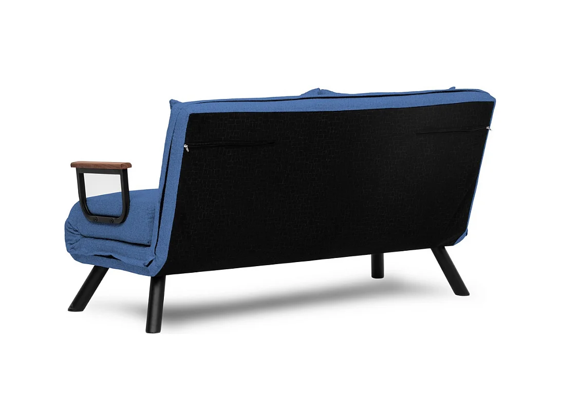 Canapé lit 2 places convertible en tissu avec pieds en métal L133 cm - SANDO