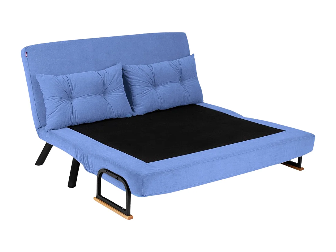 Canapé lit 2 places convertible en tissu avec pieds en métal L133 cm - SANDO
