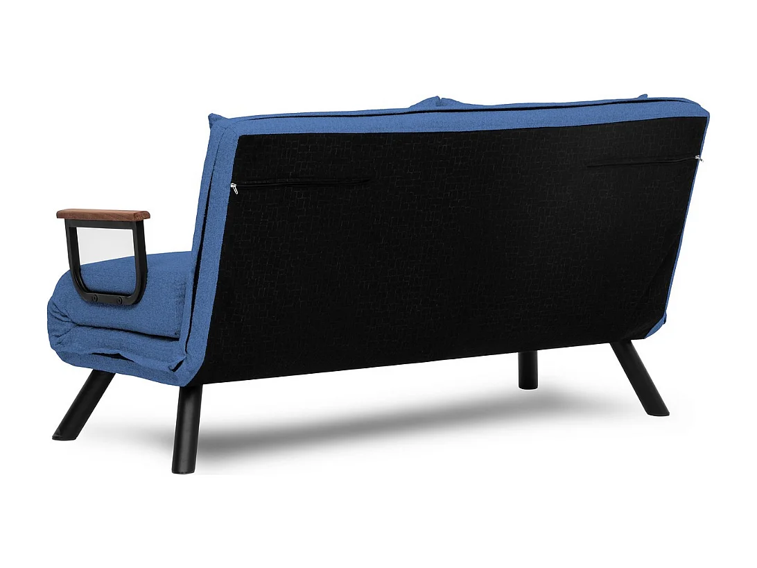 Canapé lit 2 places convertible en tissu avec pieds en métal L133 cm - SANDO