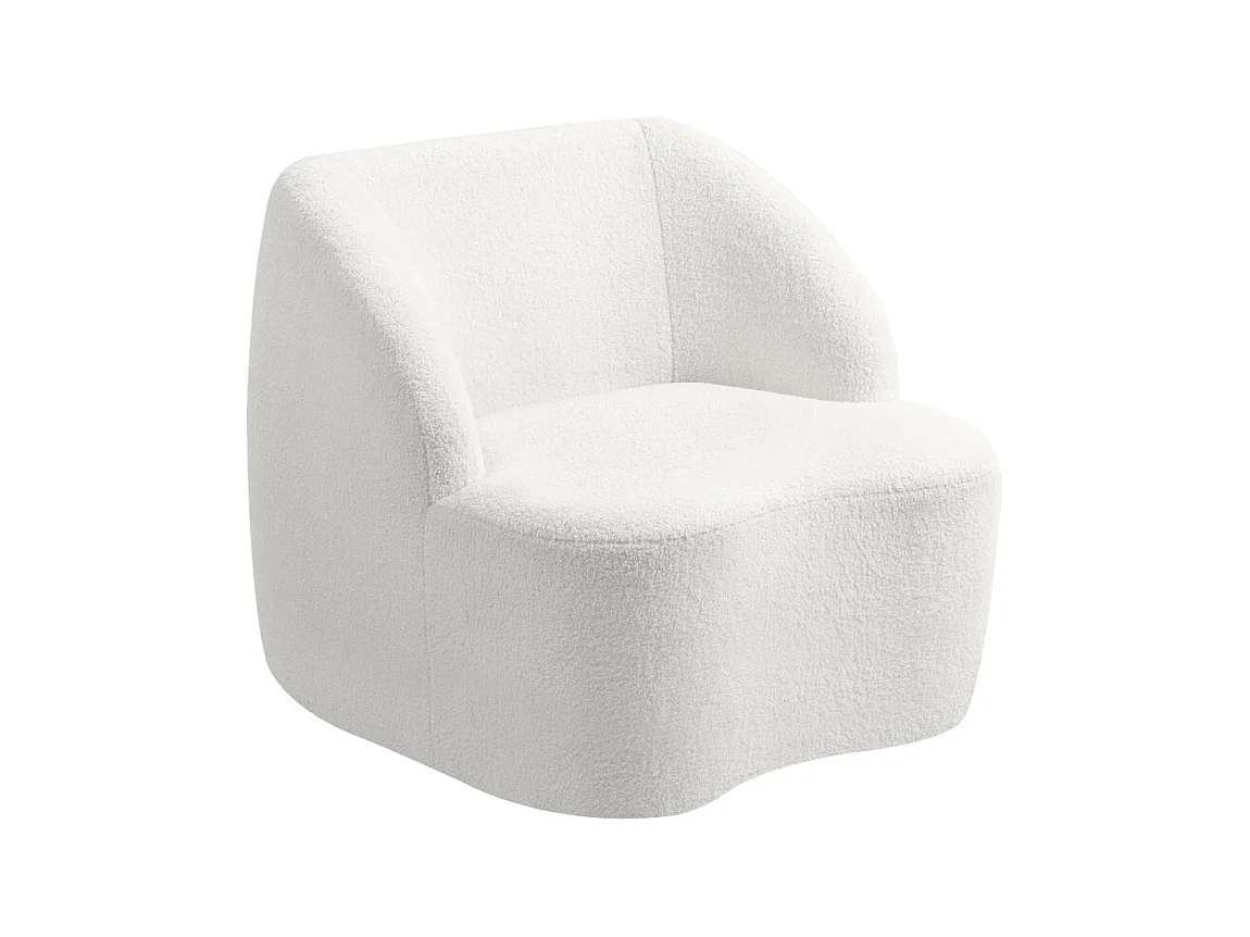 Poltrona moderna de veludo poliestireno confortável sala de estar quarto escritório creme 81x82x73 cm