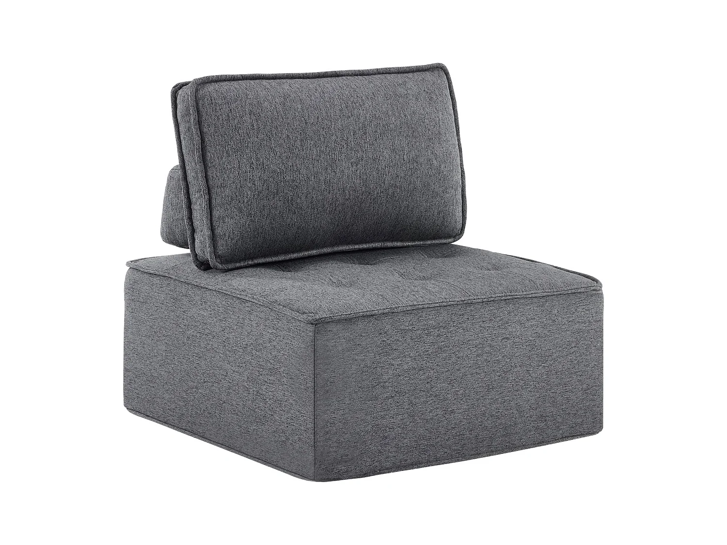 Canapé 1 posto Lin Compact Modulabile Salon Chambre Gris