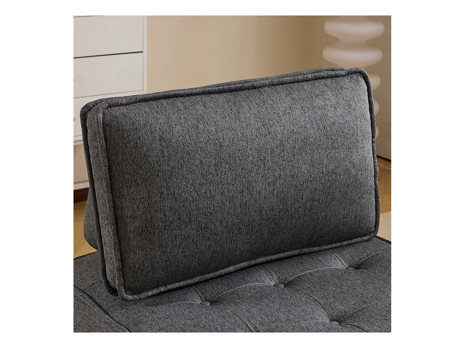 Canapé 1 posto Lin Compact Modulabile Salon Chambre Gris