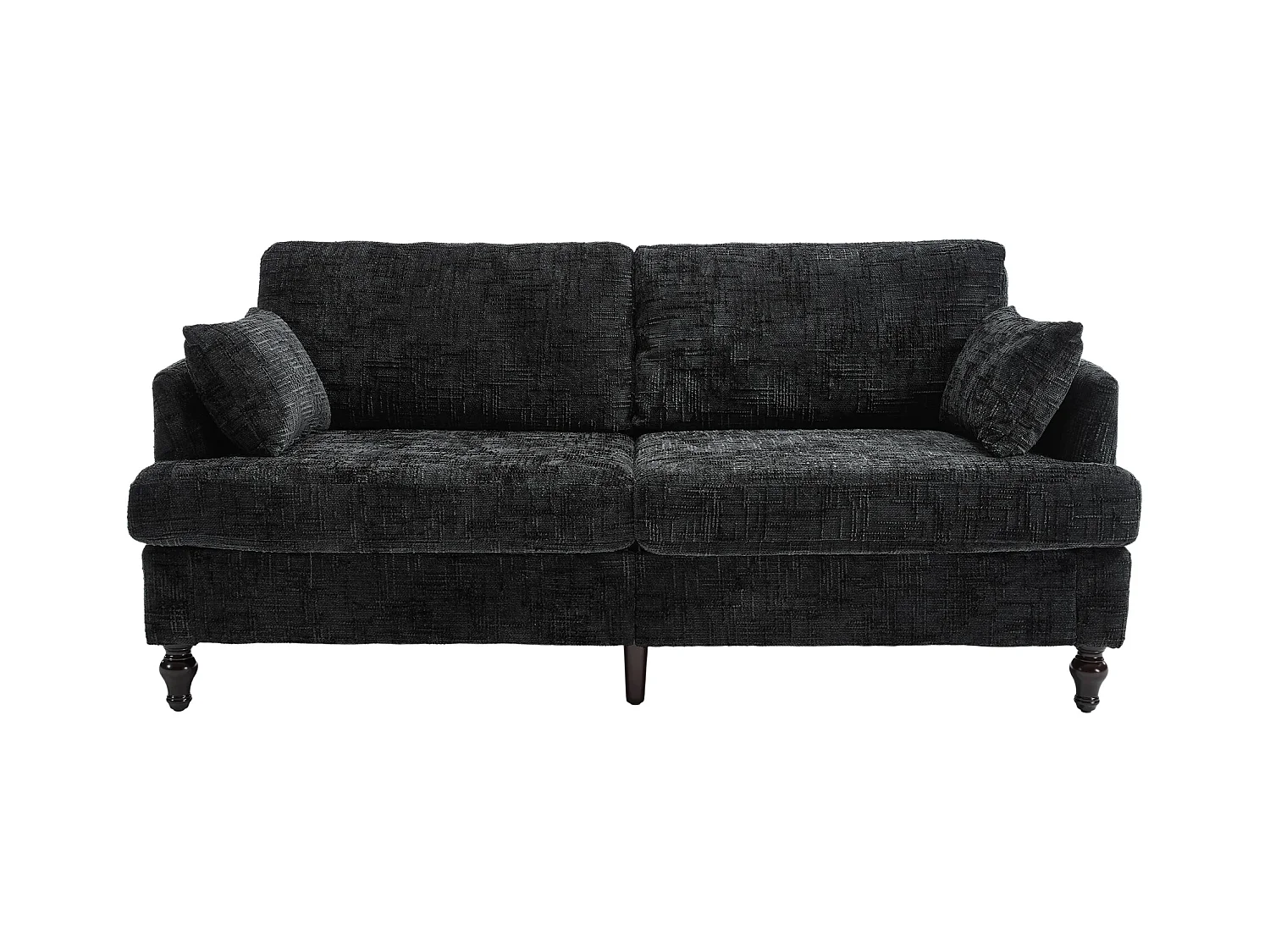 Sofá de chenilla de 2 plazas con LED, USB, almacenaje lateral y patas de madera, para salón, dormitorio, despacho, color gris