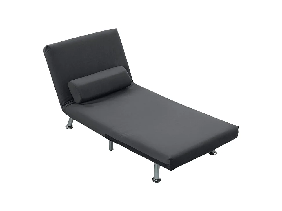 Sillón convertible de franela Bodensofa, multifuncional y relajante con cojín, para salón y dormitorio, gris claro, 210 x 80 x 15 cm