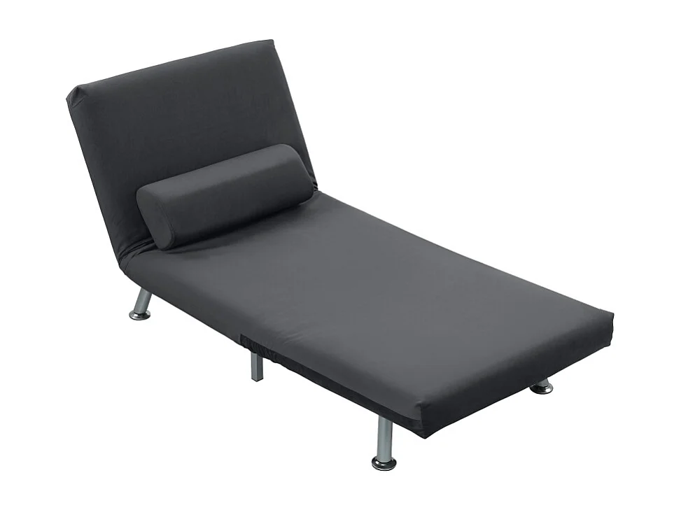 Sillón convertible de franela Bodensofa, multifuncional y relajante con cojín, para salón y dormitorio, gris claro, 210 x 80 x 15 cm