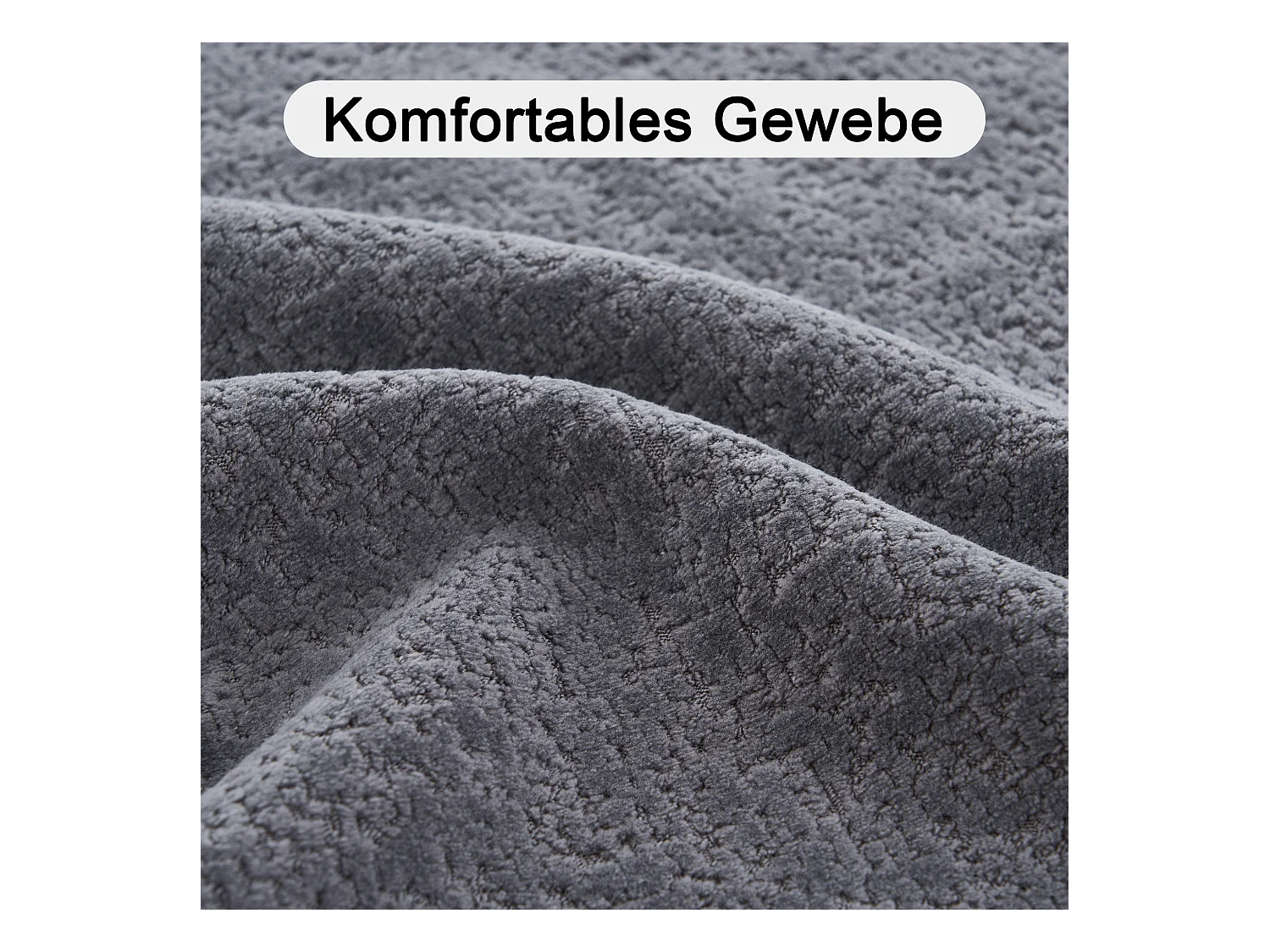 Sofá cama modular de 5 plazas en tejido chenilla para salón, dormitorio, color gris