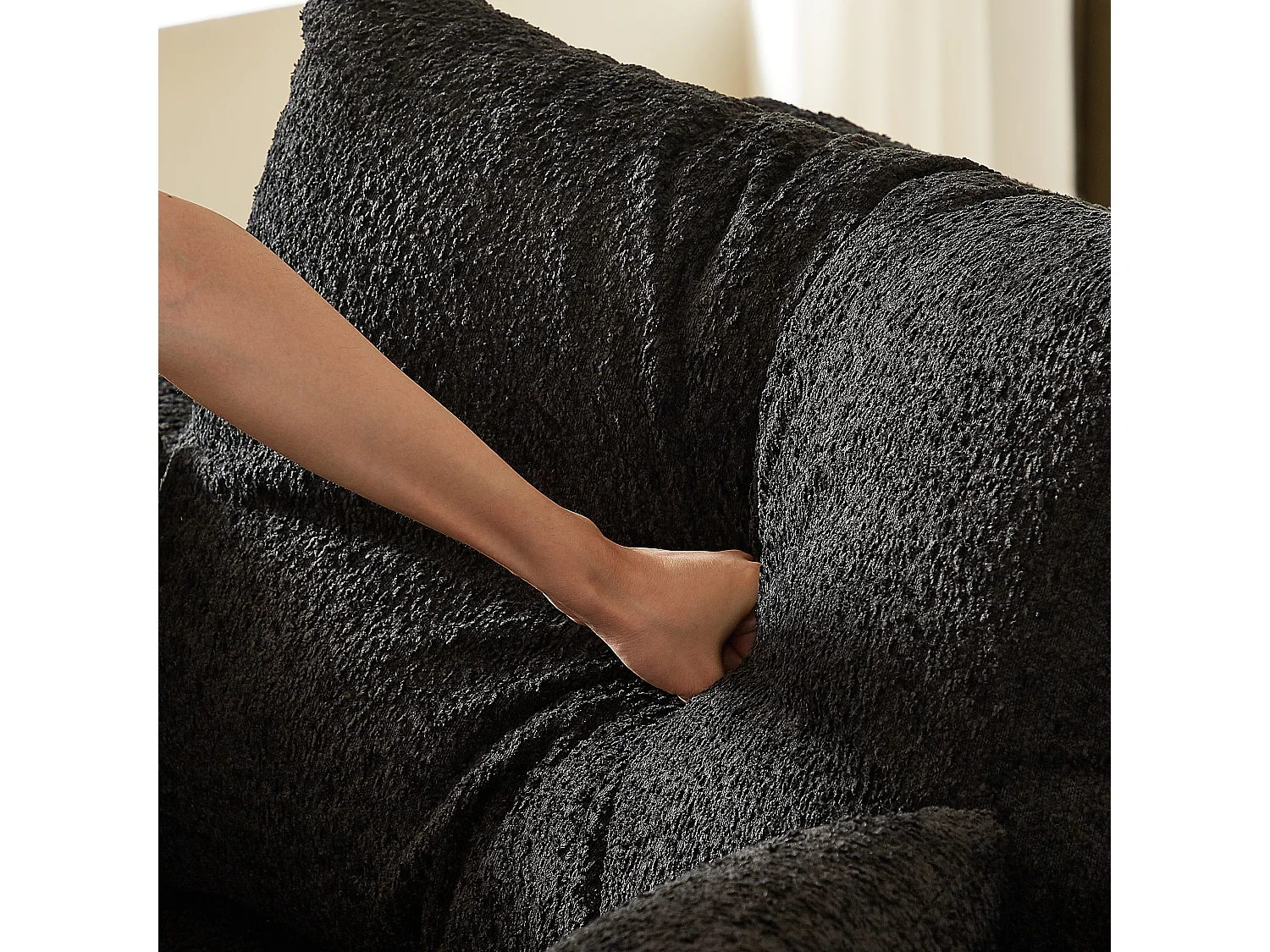 Canapé modulabile 2 pezzi chaise longue in ciniglia mousse haute densité salon chambre sans montage