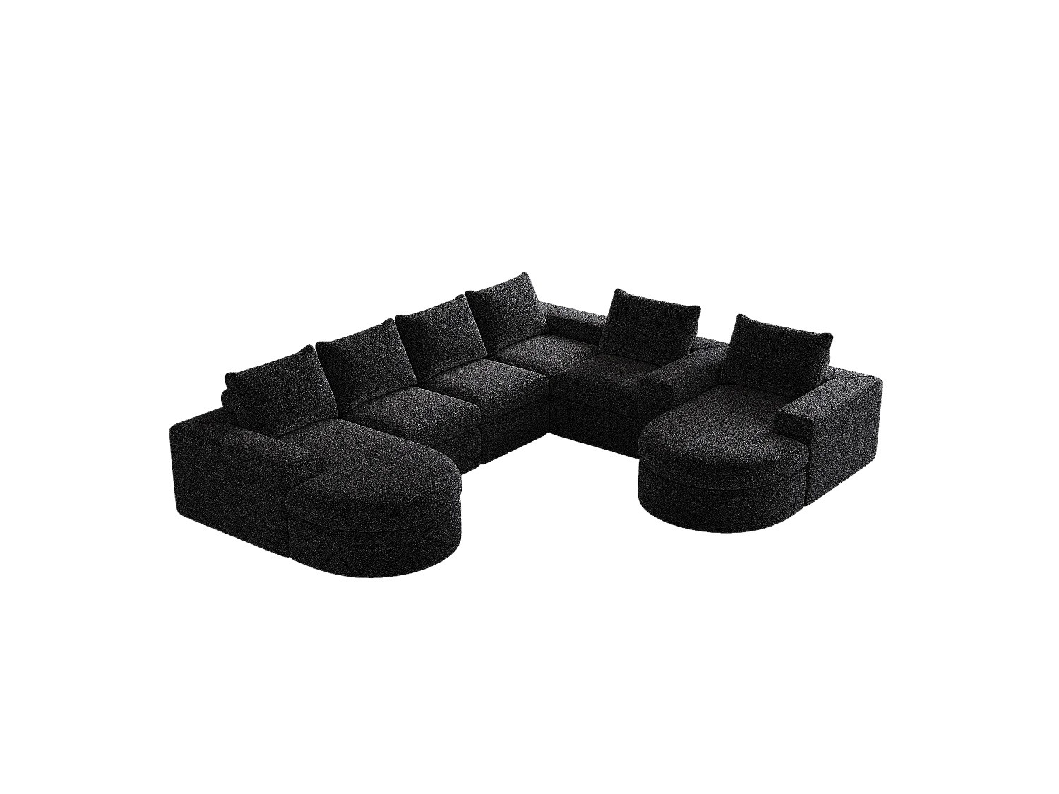 Canapé modulabile 2 pezzi chaise longue in ciniglia mousse haute densité salon chambre sans montage