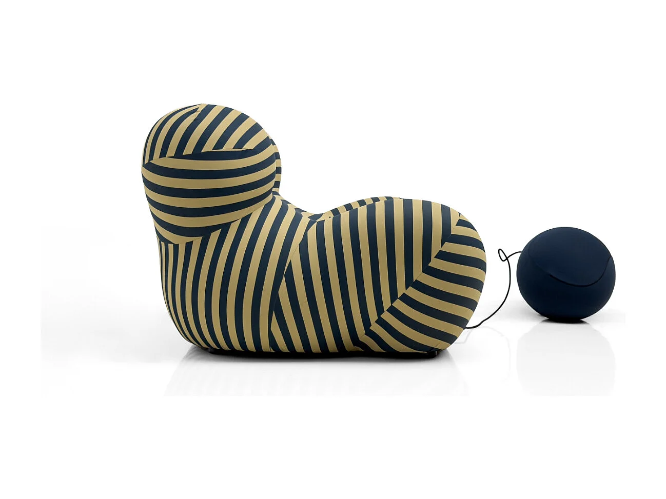 Canapé câlin compressif tissu doux confort salon chambre noir et jaune 118x102x93cm