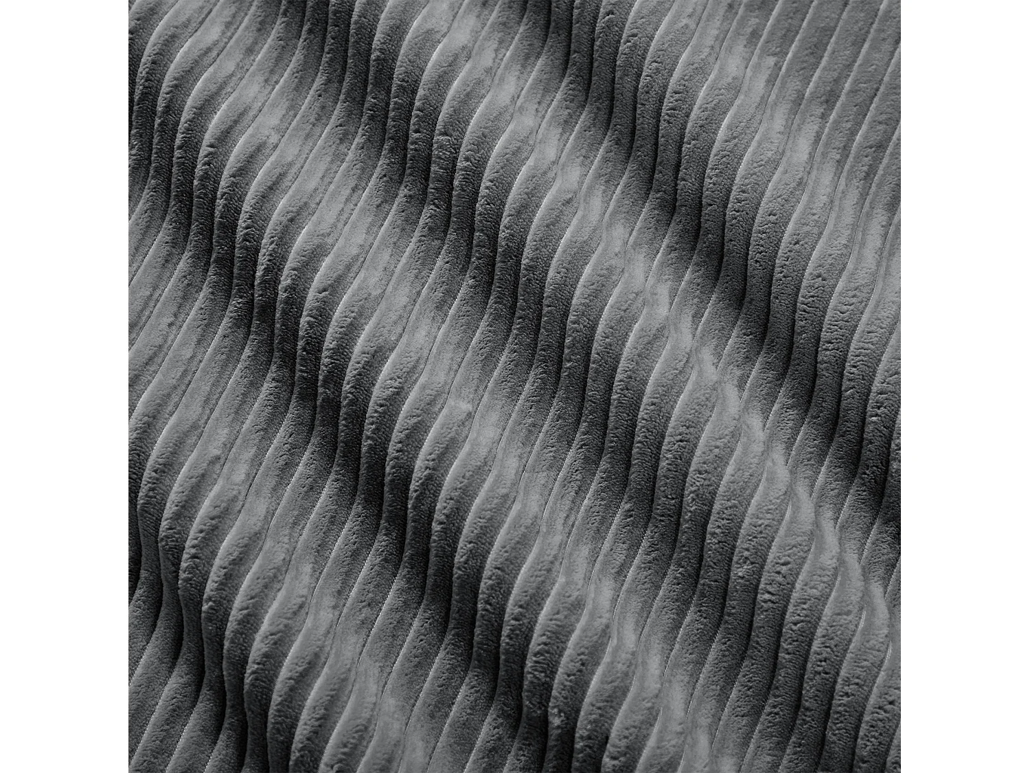 Canapé 3 posti modulabile in mousse di velluto a coste alta elasticità accoudoirs ergonomici grigio