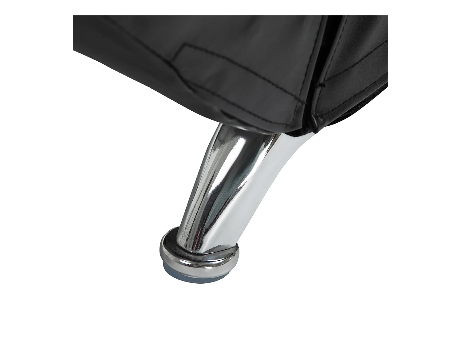 Sillón relax en polipiel negra con masaje de 8 puntos y cojín lumbar 58x163x87 cm