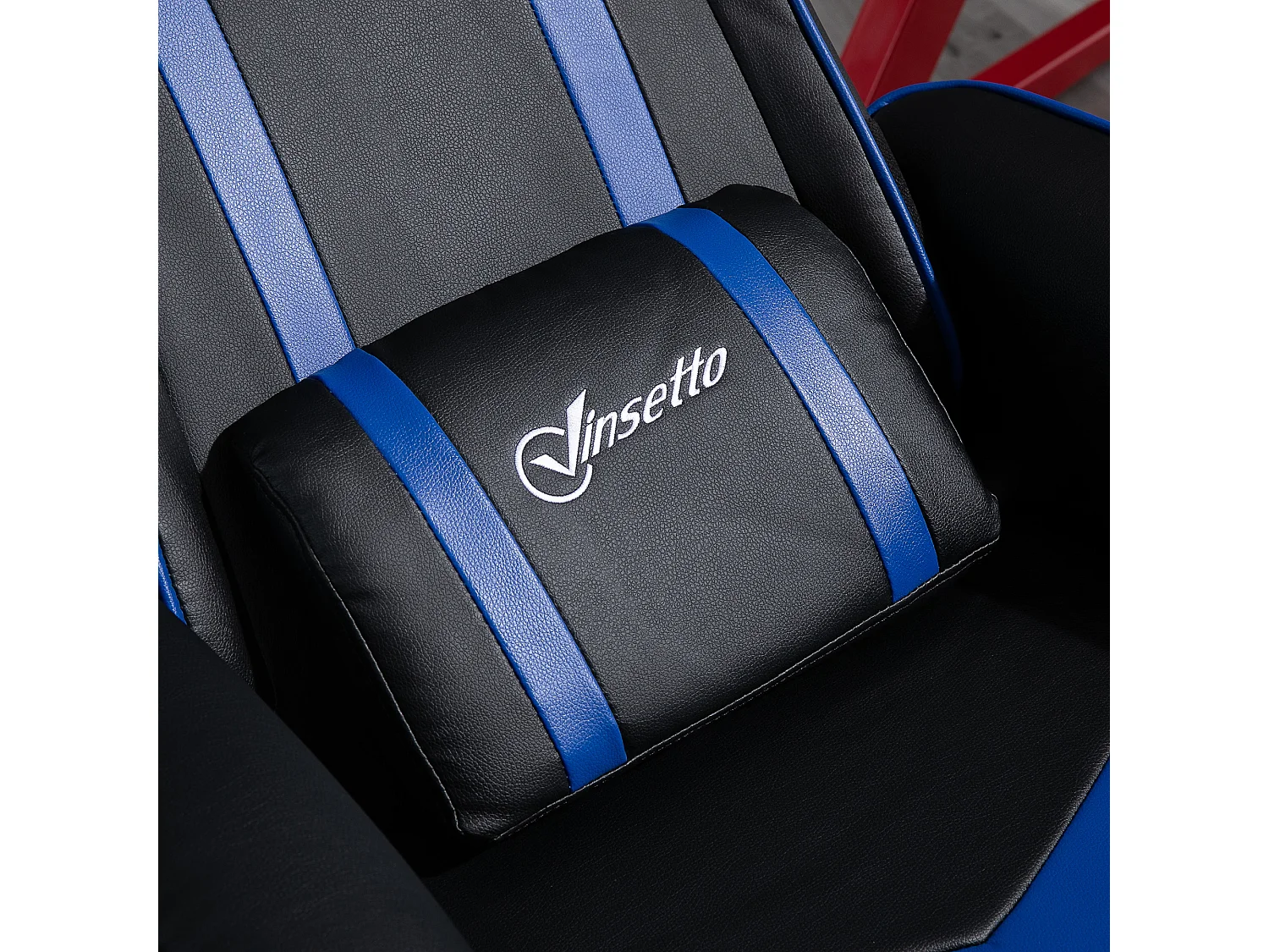 Sillón relax con reposapiés tela y metal reclinable 130° salón despacho azul negro