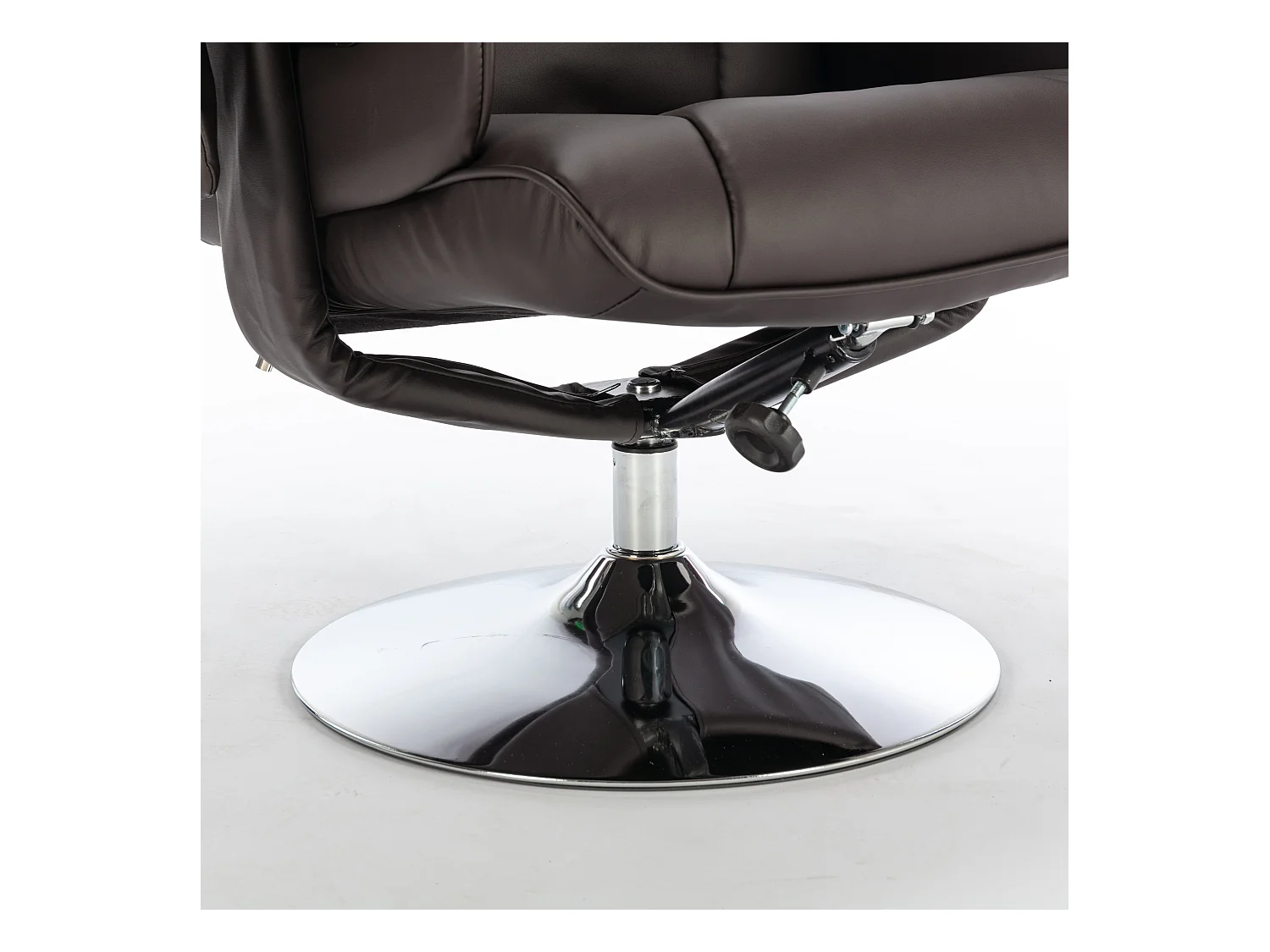 Fauteuil massaggio PU avec repose-pieds 5 punti pour salon chambre brun