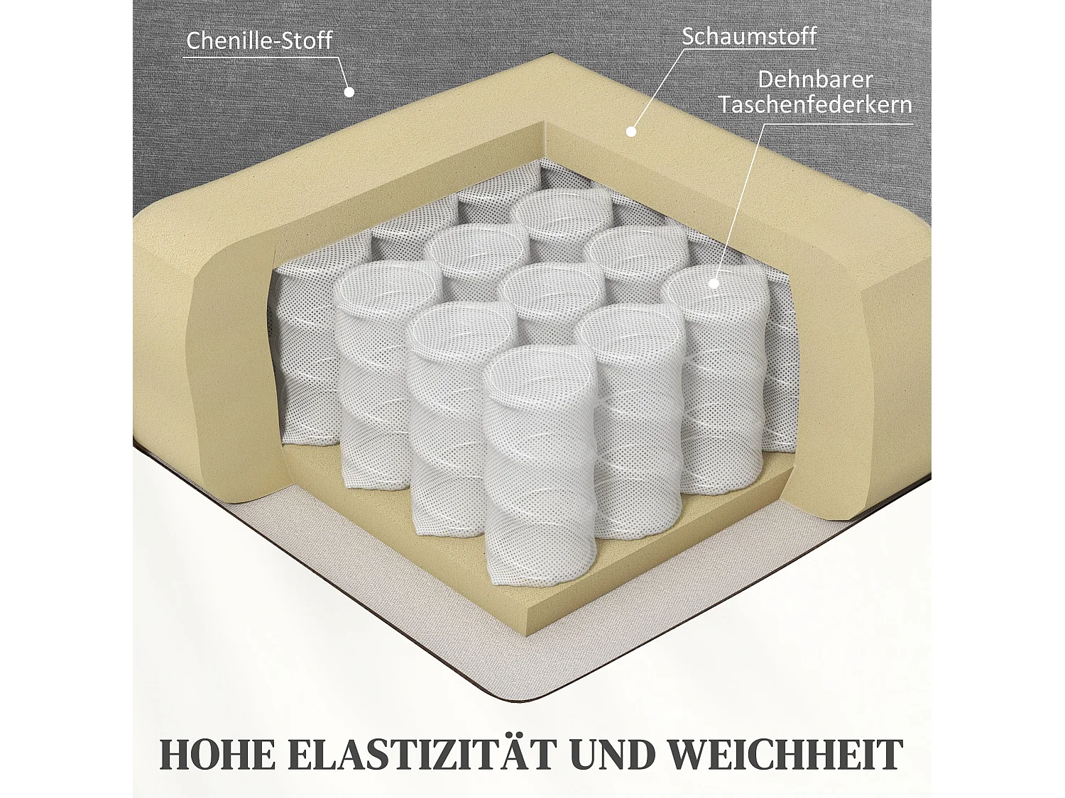 Fauteuil releveur elettrico relax massaggio chauffage poliestere grigio foncé 97x90x102cm