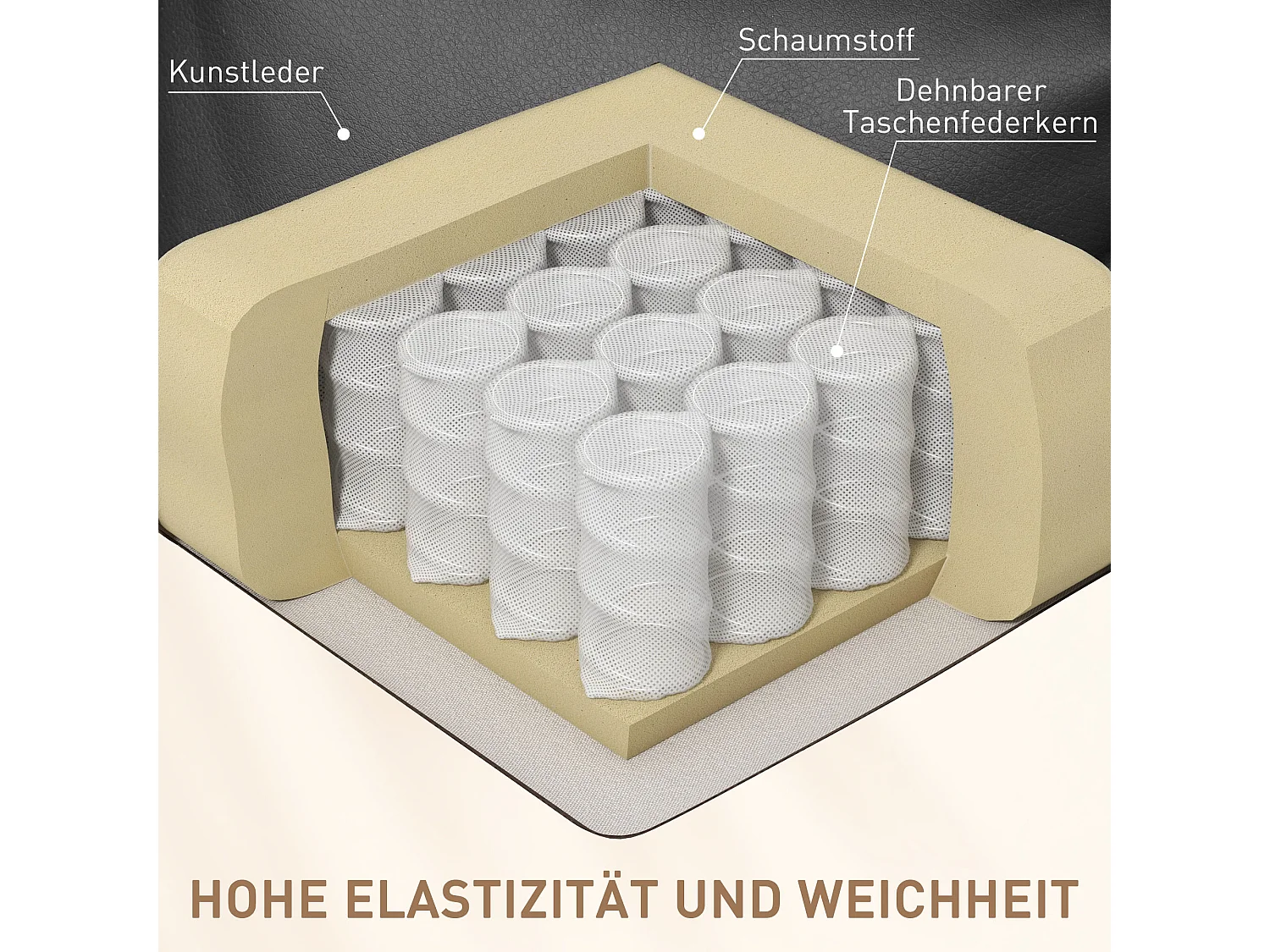 Fauteuil massant électrique inclinable 165° cuir synthétique noir 84x92x109 cm salon