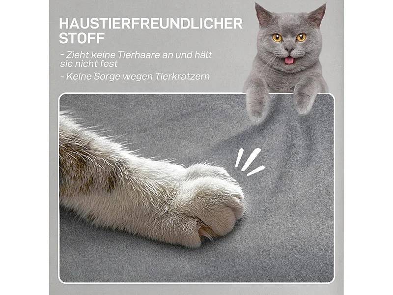 Fauteuil Relax Elettrico in Velours Imitation con Mémoire et Télécommande, Repose-Pieds, Salon et Chambre, Gris