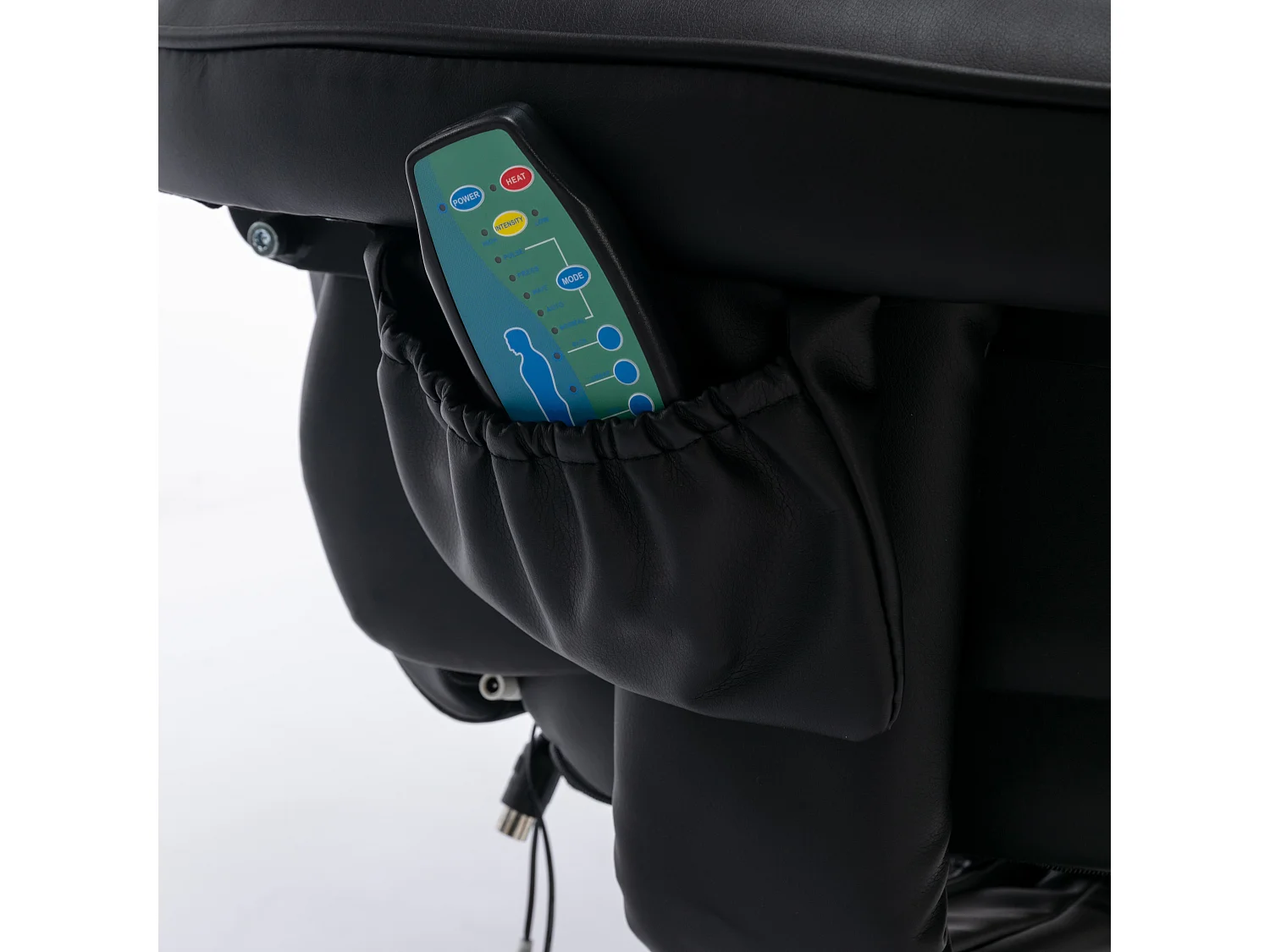 Fauteuil massaggio PU avec repose-pieds 5 punti pour salon chambre noir