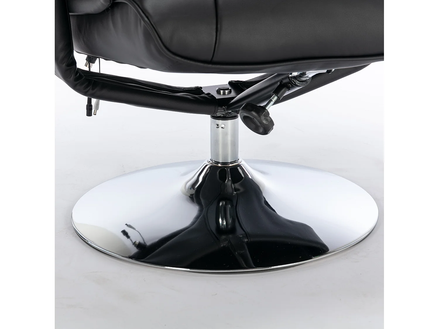 Fauteuil massaggio PU avec repose-pieds 5 punti pour salon chambre noir