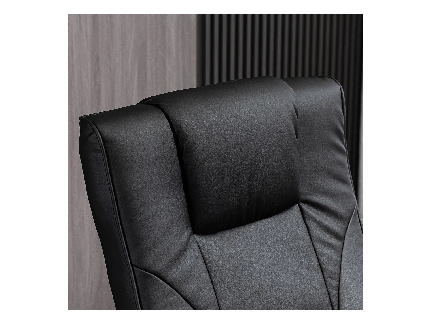 Sillón de masaje 360° con reposapiés de piel sintética, 73x83x106 cm, relajación total