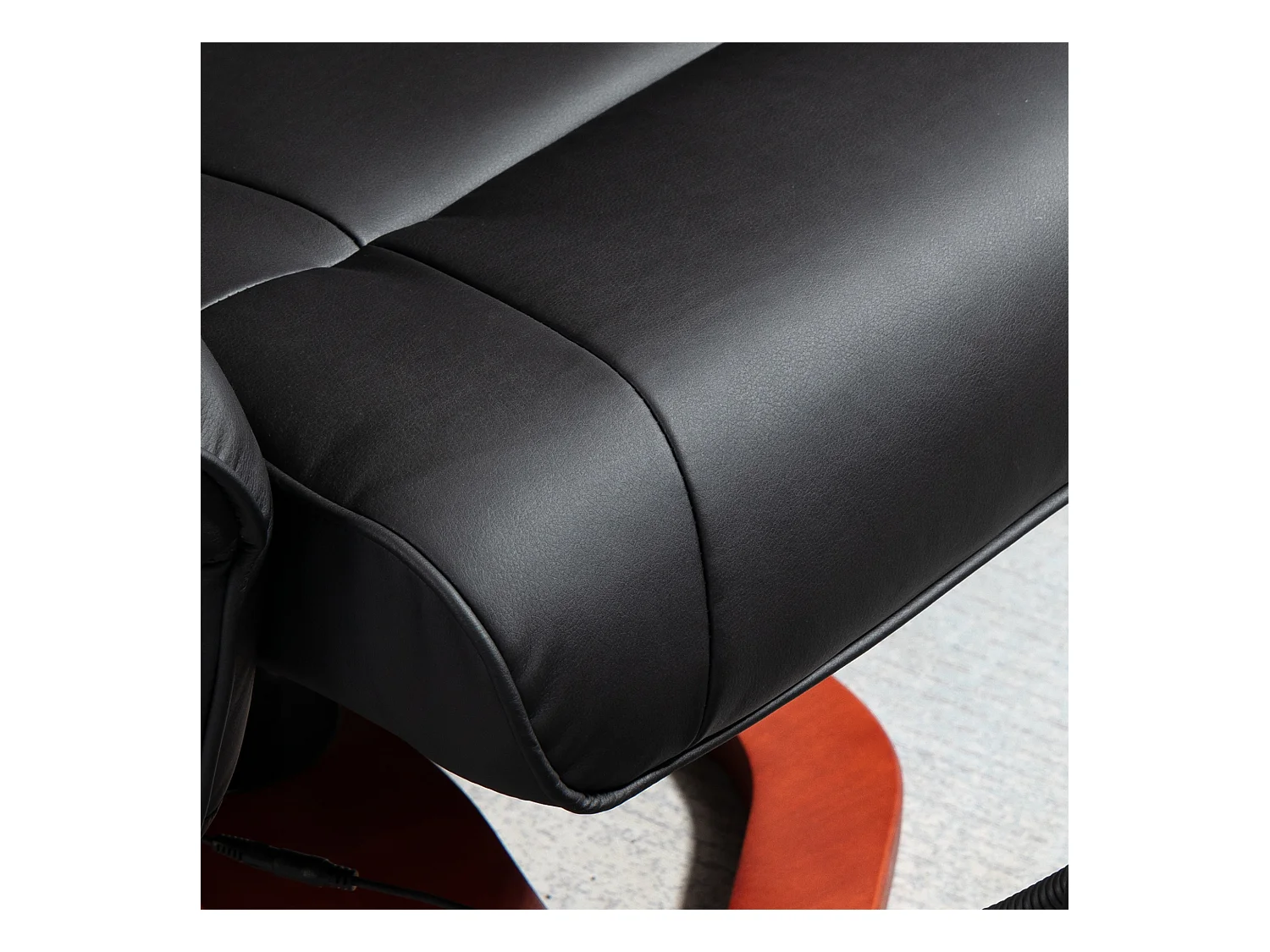 Sillón de masaje 360° con reposapiés de piel sintética, 73x83x106 cm, relajación total