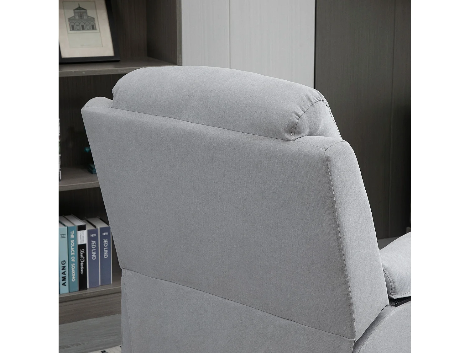 Fauteuil releveur elettrico lin inclinable 160° con repose-pieds 83x89x102cm