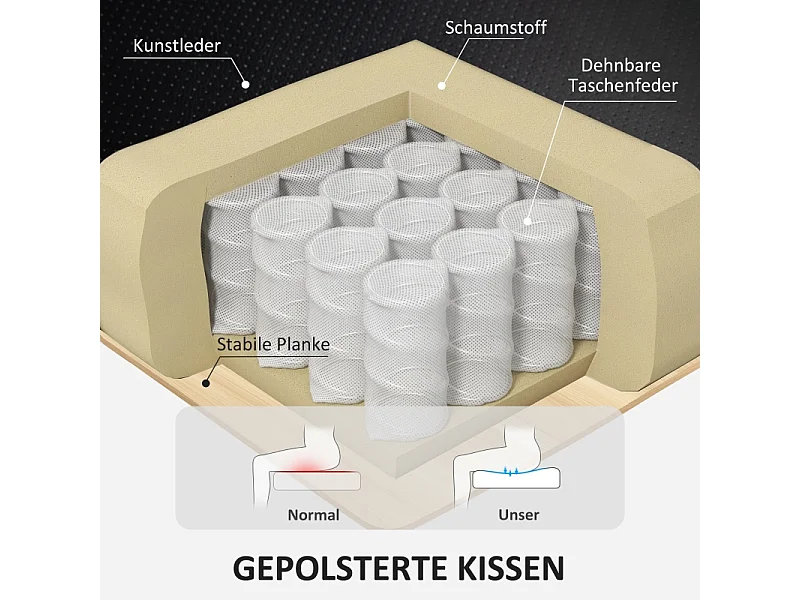 Sillón relajante con reposapiés de piel sintética, soporte para TV giratorio 360°, color negro