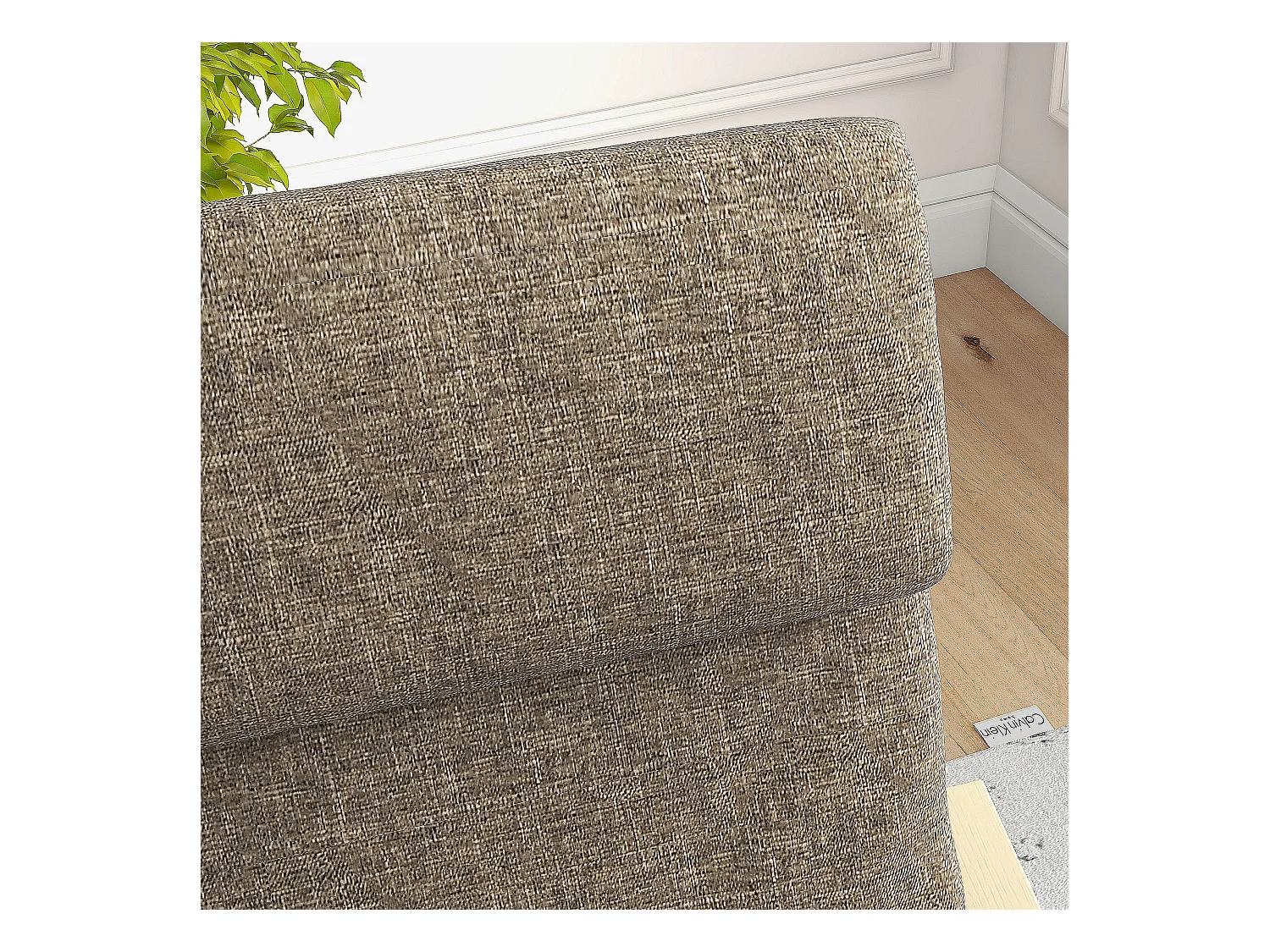 Fauteuil relax balançoire lin avec coussin bois de bouleau marron 120 kg