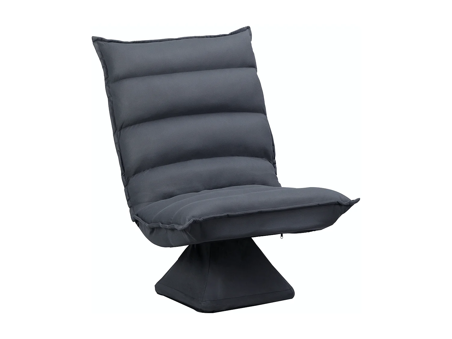 Fauteuil‑sol pivotant gris foncé, dossier inclinabile in 5 posizioni, acciaio, microfibra, 120 kg