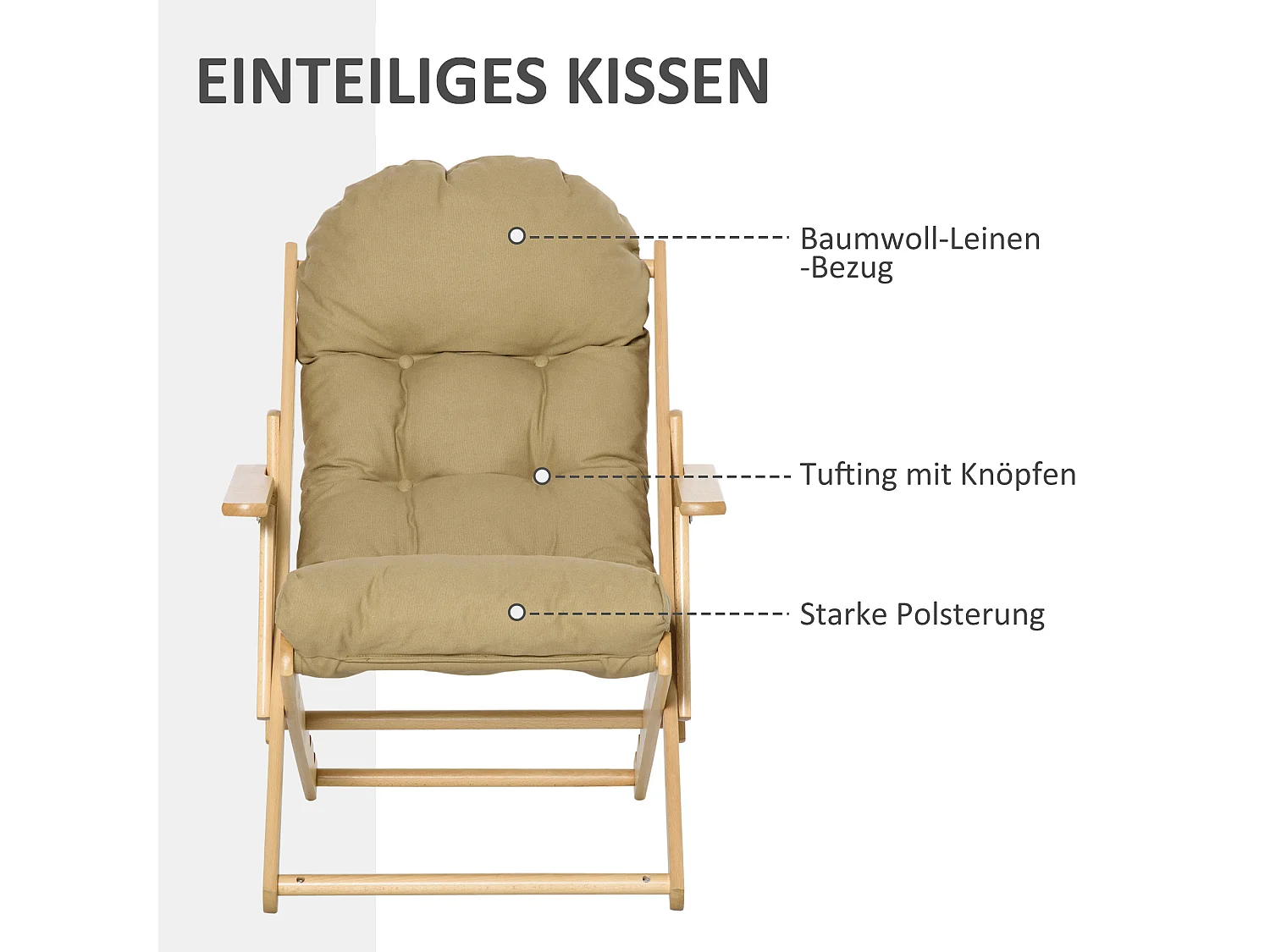 Fauteuil relax flessibile lin bois de hêtre 71x89x96 cm salon brun