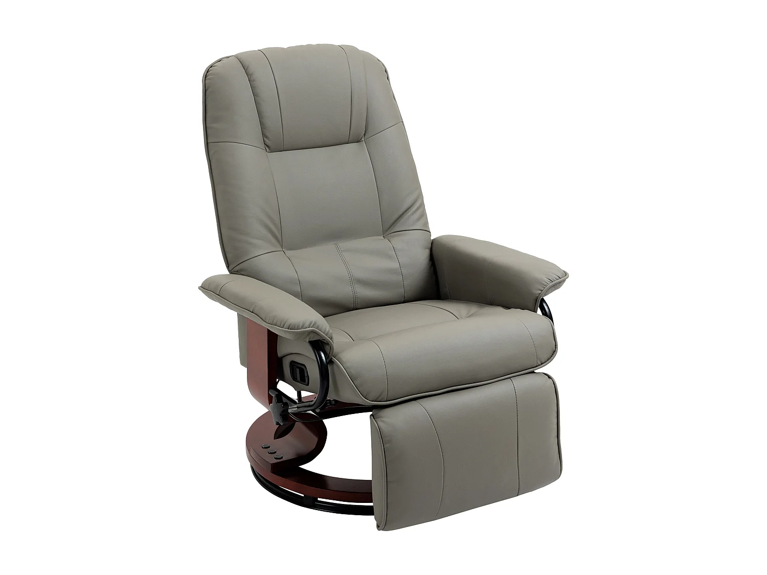 Fauteuil TV électrique inclinabile 145° simili cuir gris 78x87x100 cm salon