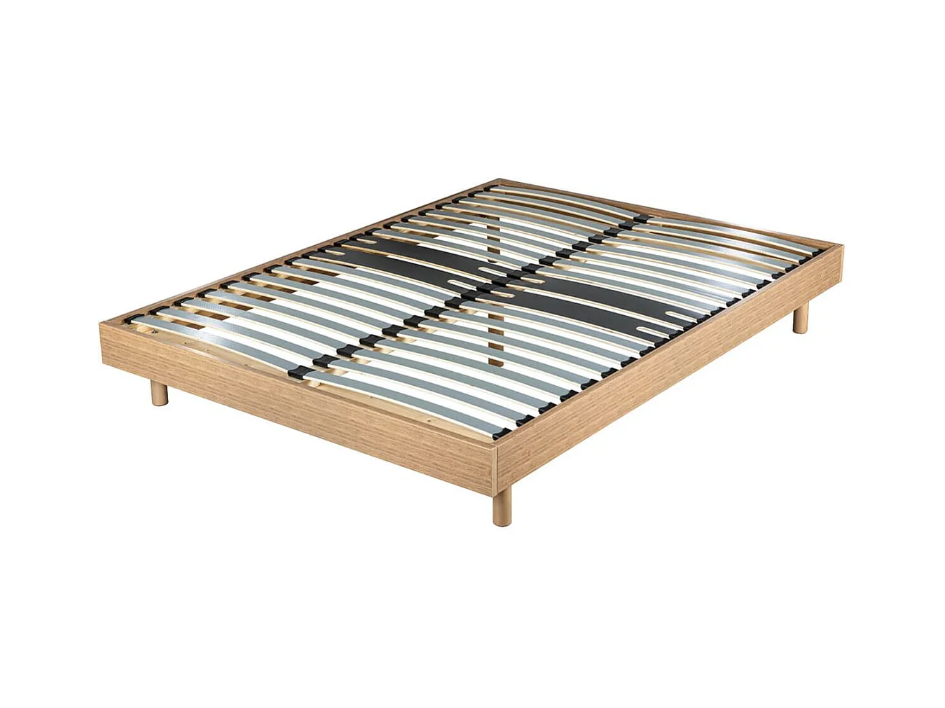 DREAMKIT - Sommier à Assembler 160x200 Finition Chêne Moyen