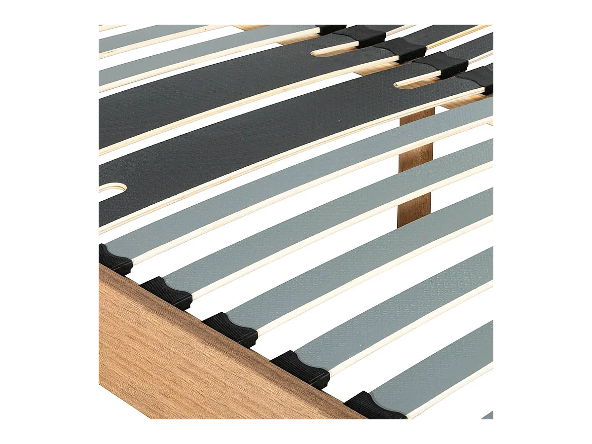 DREAMKIT - Sommier à Assembler 160x200 Finition Chêne Moyen