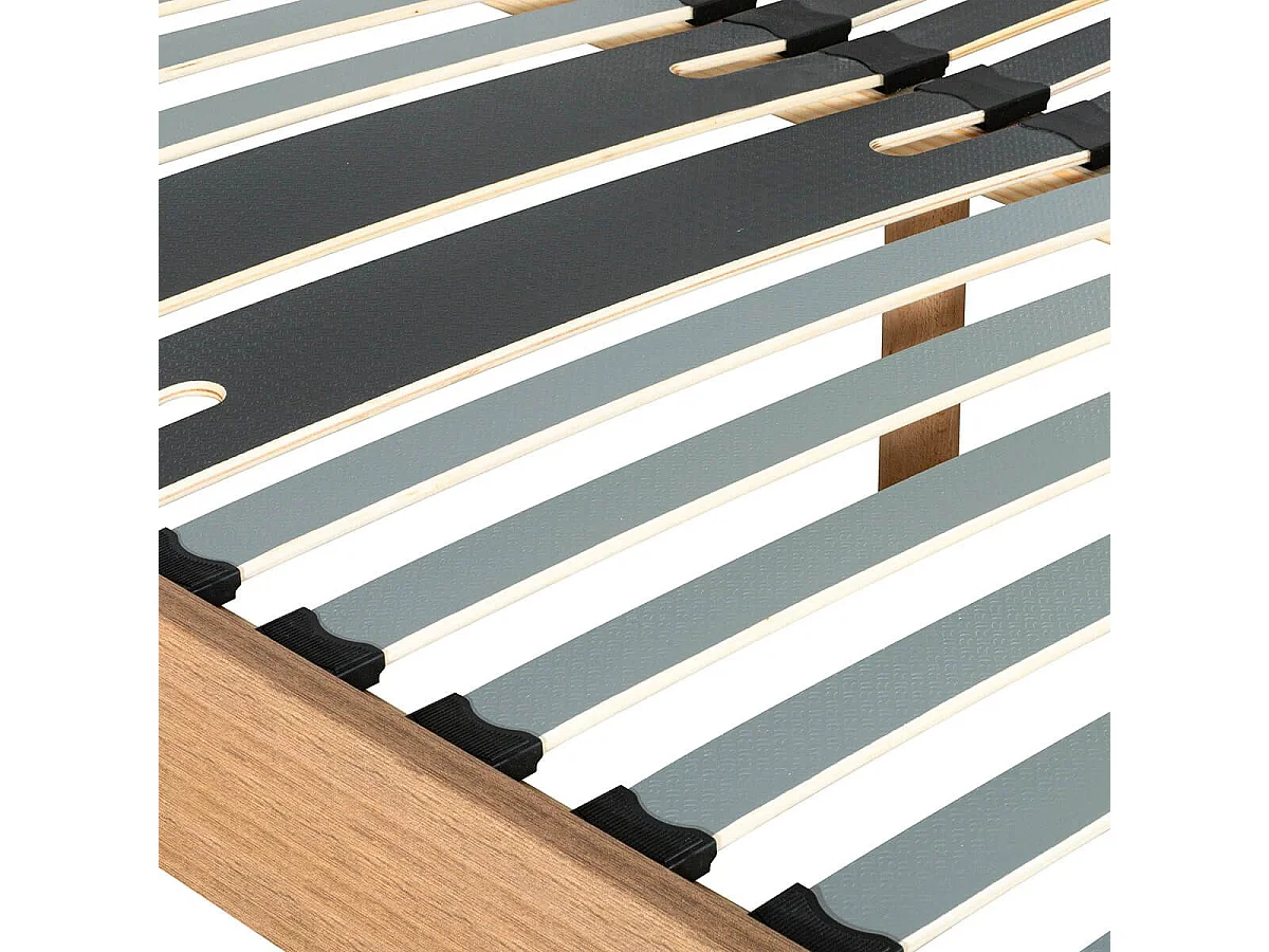 DREAMKIT - Sommier à Assembler 160x200 Finition Chêne Moyen