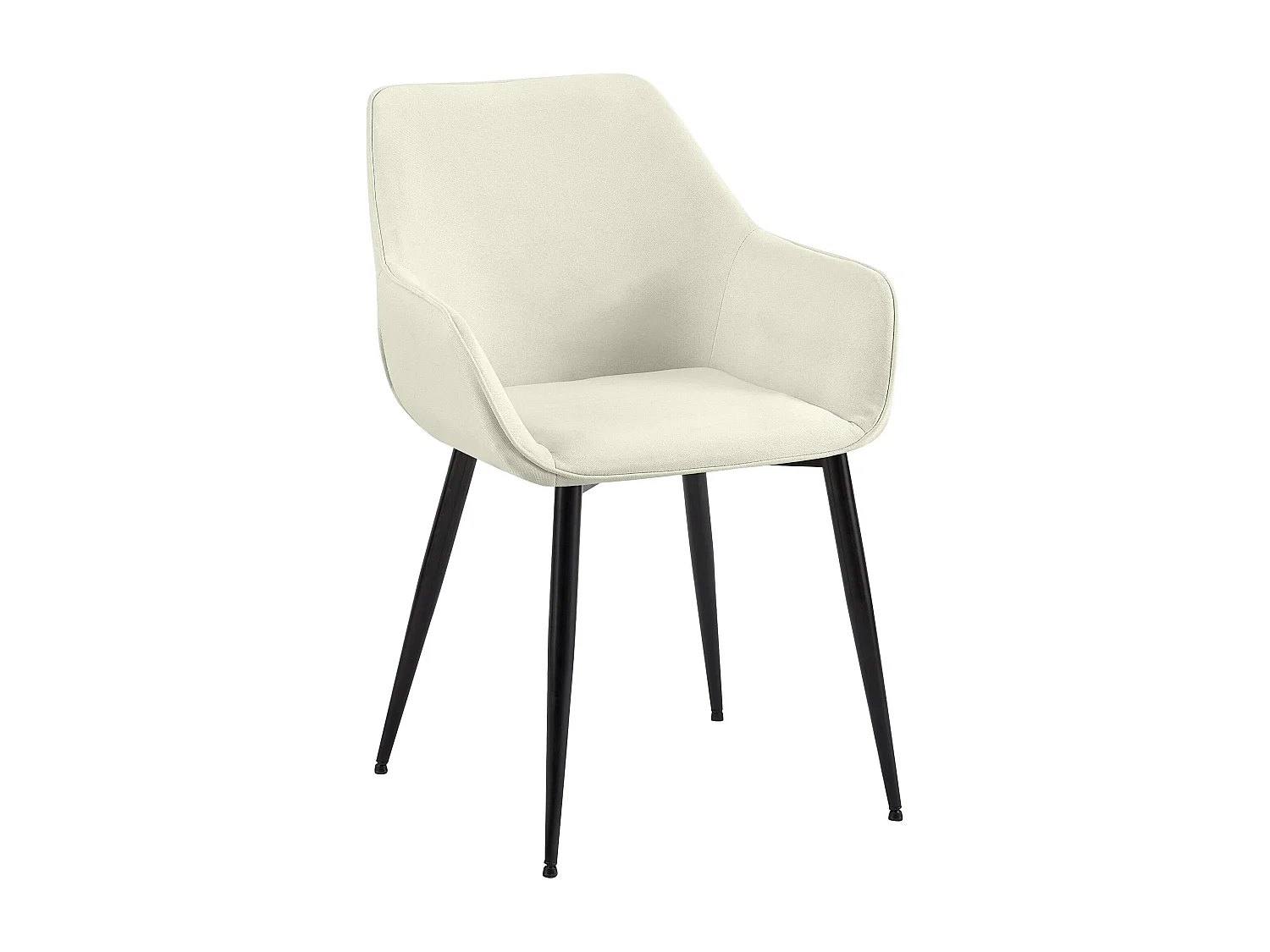 chaises avec accoudoirs - Tissu - Crème - Luena