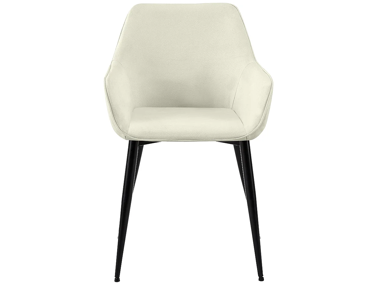 chaises avec accoudoirs - Tissu - Crème - Luena