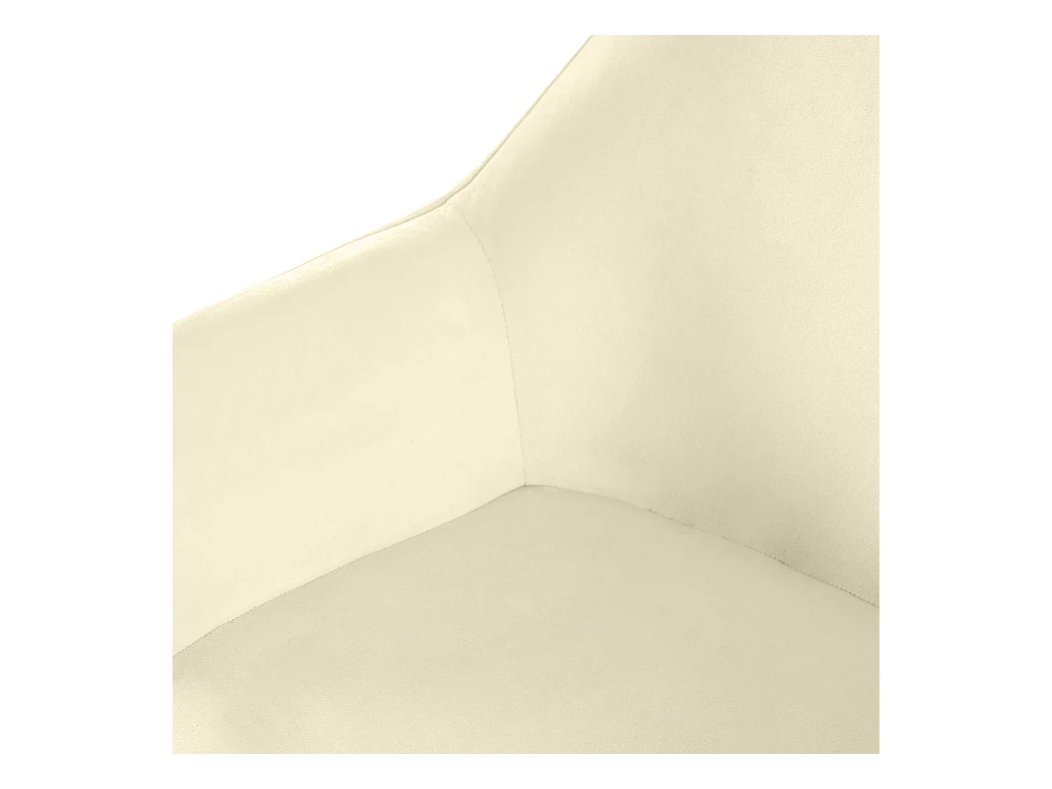 Lot de 2  chaises avec accoudoirs - Velours - Crème - Luena