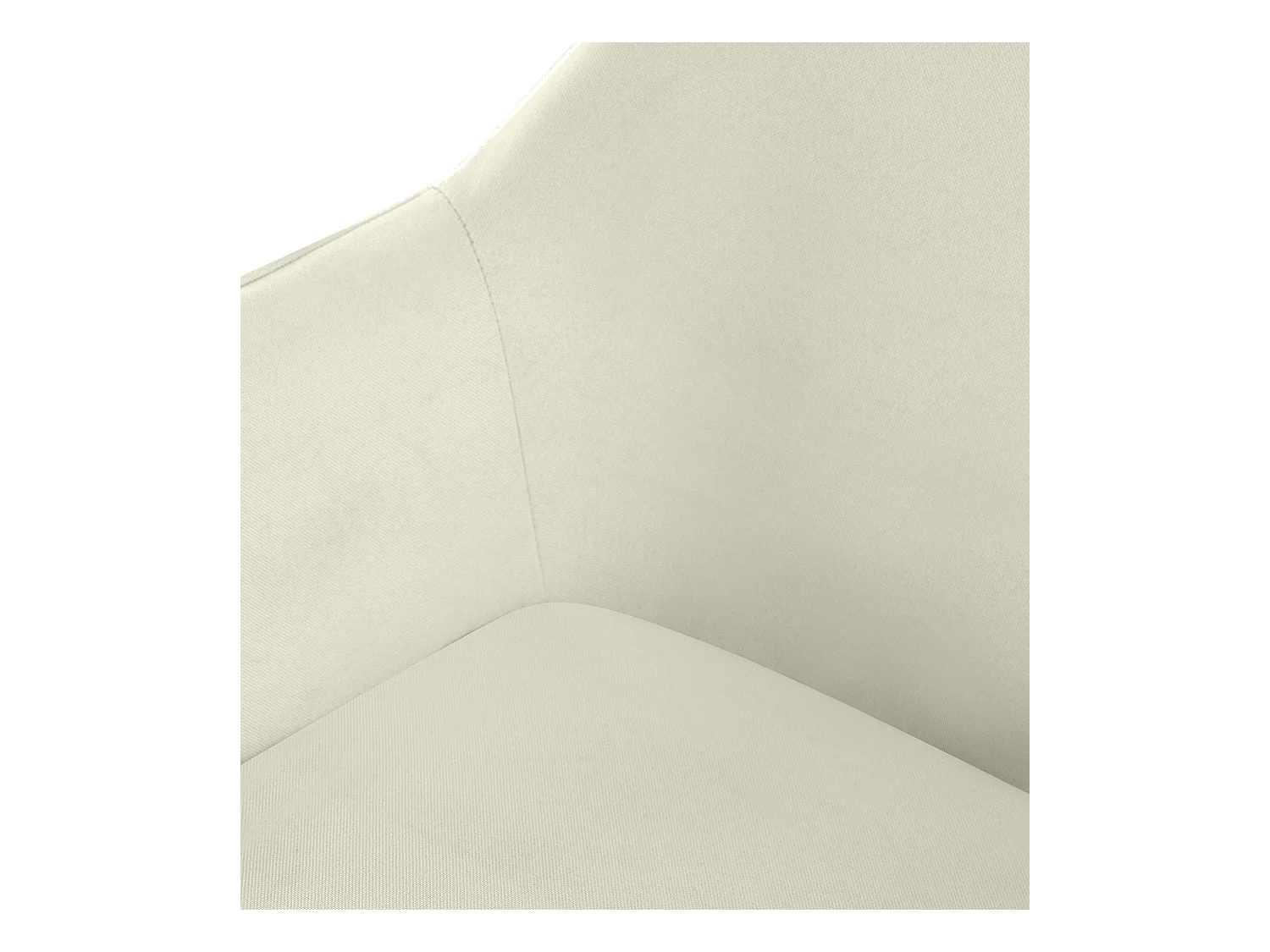 Lot de 2  chaises avec accoudoirs - Tissu - Crème - Luena