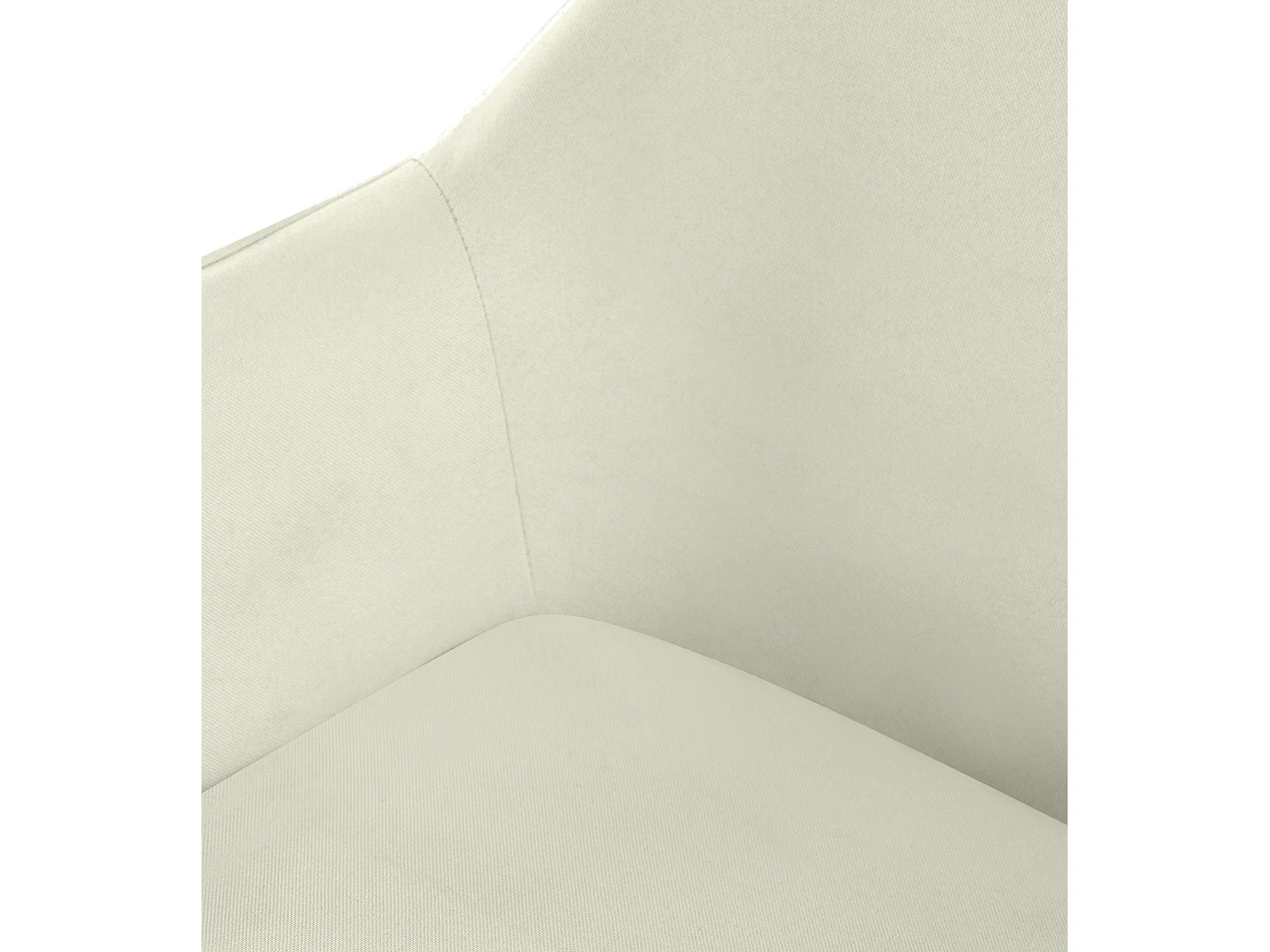 Lot de 2  chaises avec accoudoirs - Tissu - Crème - Luena