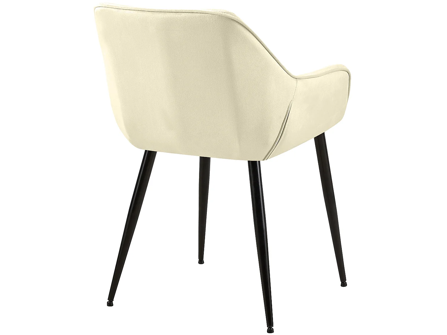 chaises avec accoudoirs - Velours - Crème - Luena
