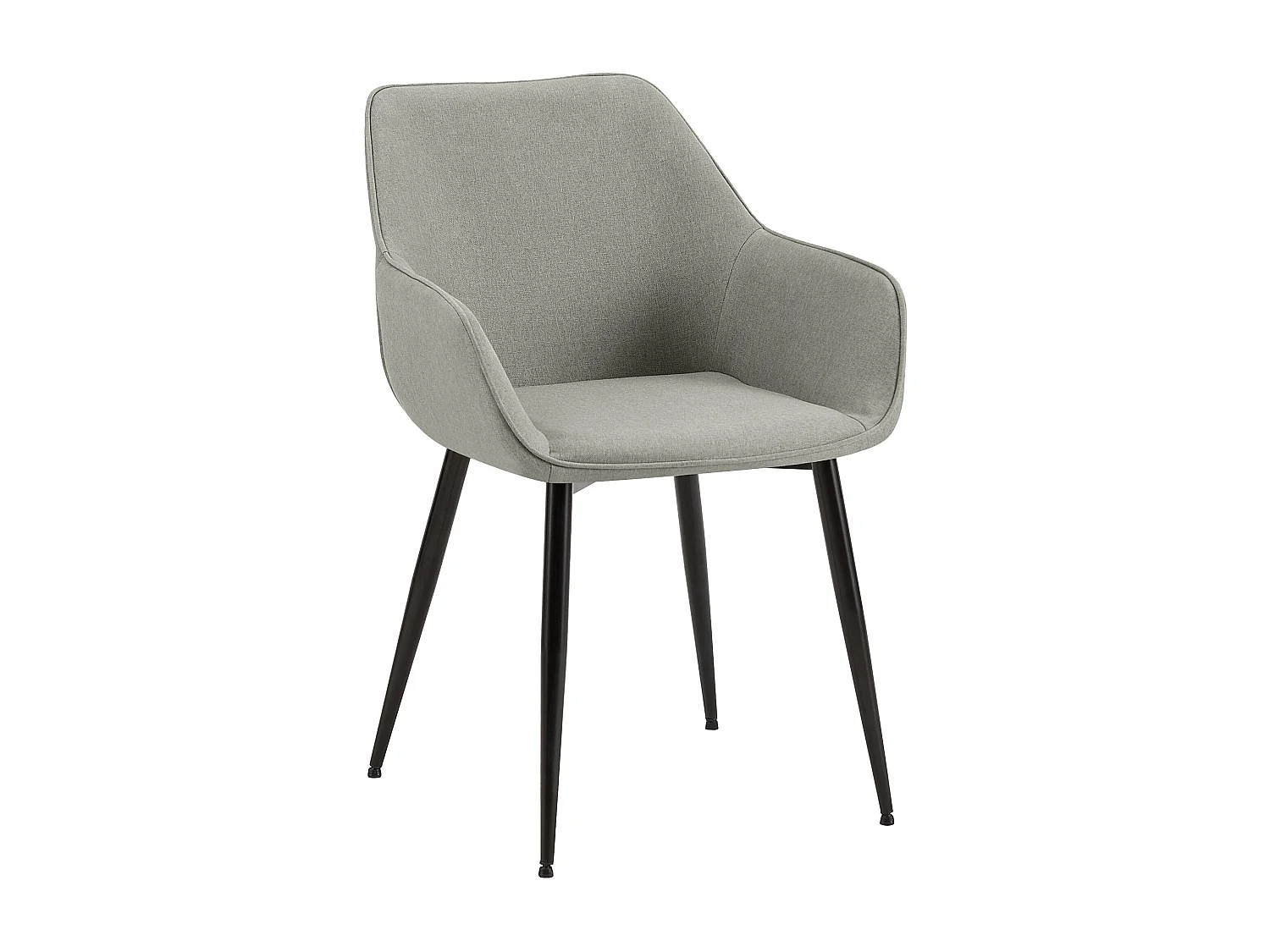 chaises avec accoudoirs - Tissu - Gris clair - Luena