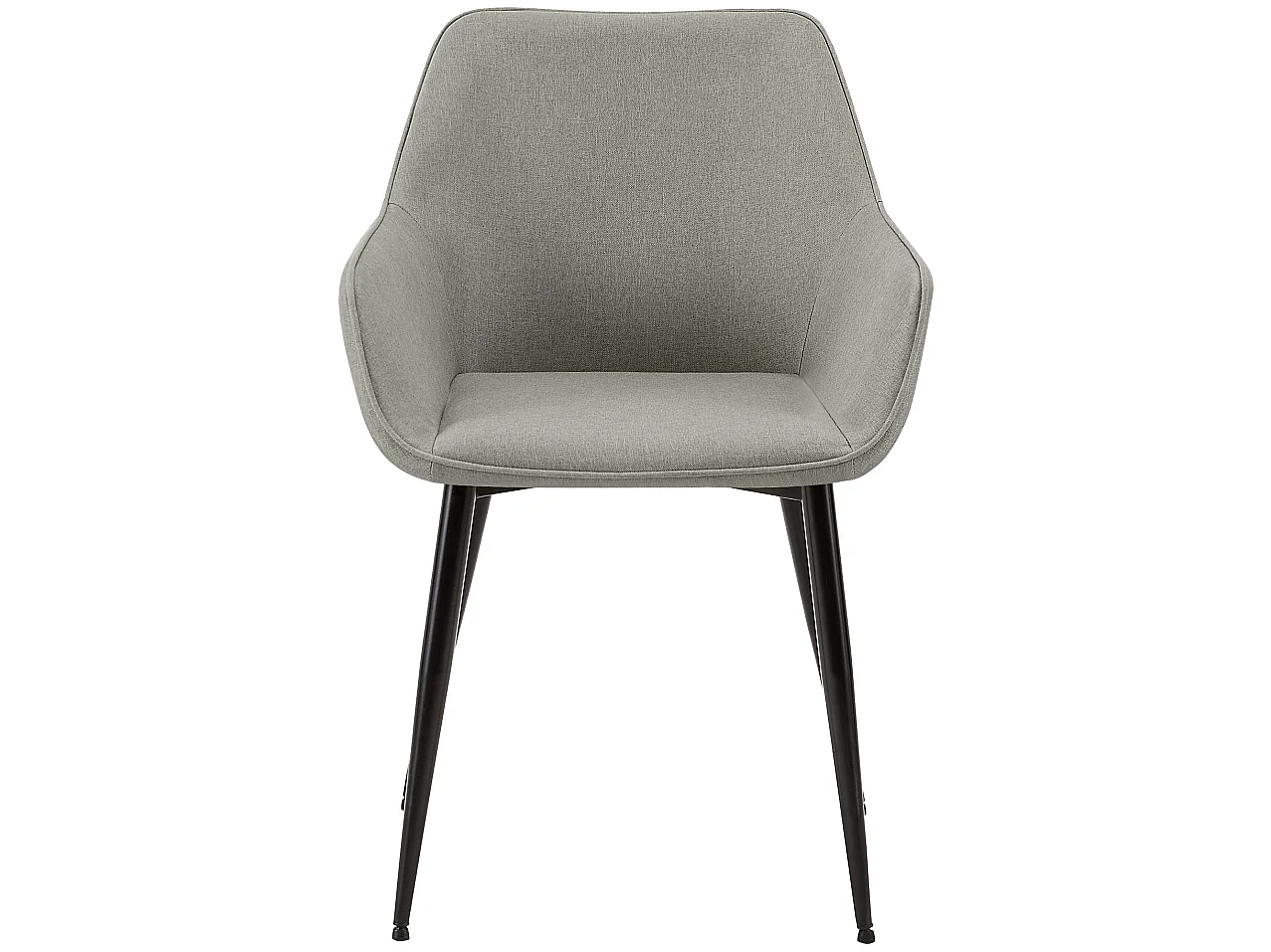 chaises avec accoudoirs - Tissu - Gris clair - Luena