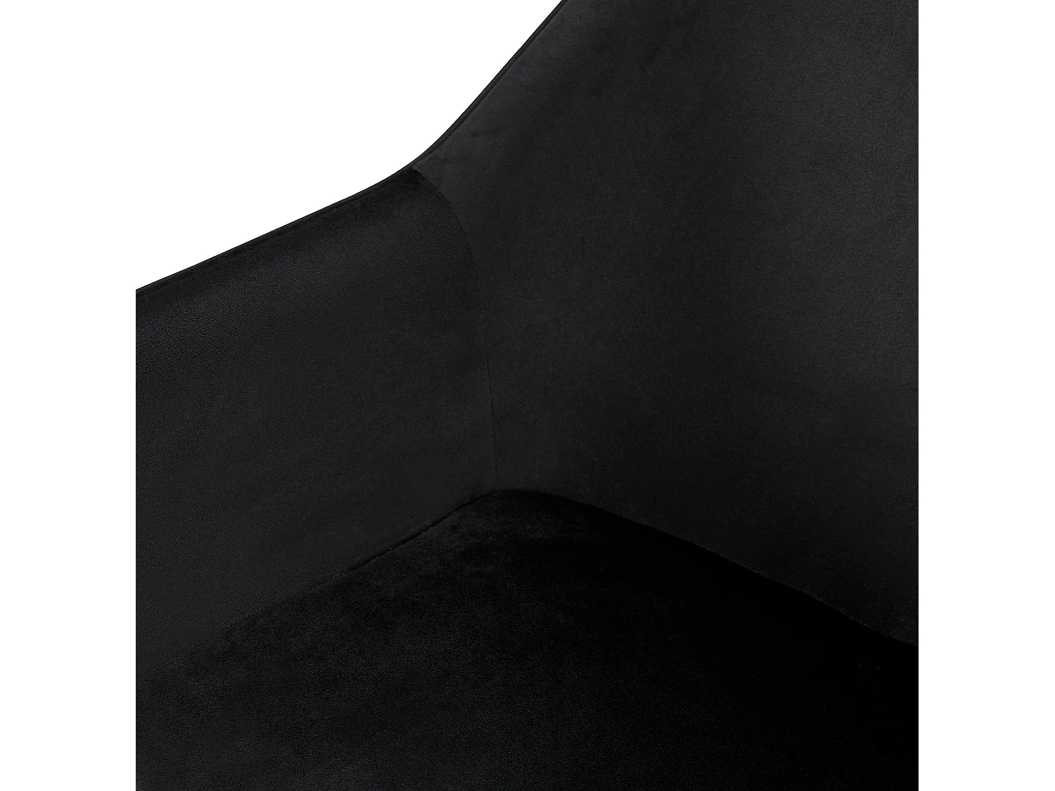 Lot de 2  chaises avec accoudoirs - Velours - Noir - Luena