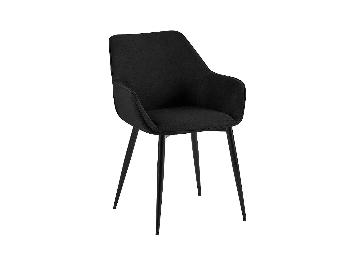 chaises avec accoudoirs - Tissu - Noir - Luena