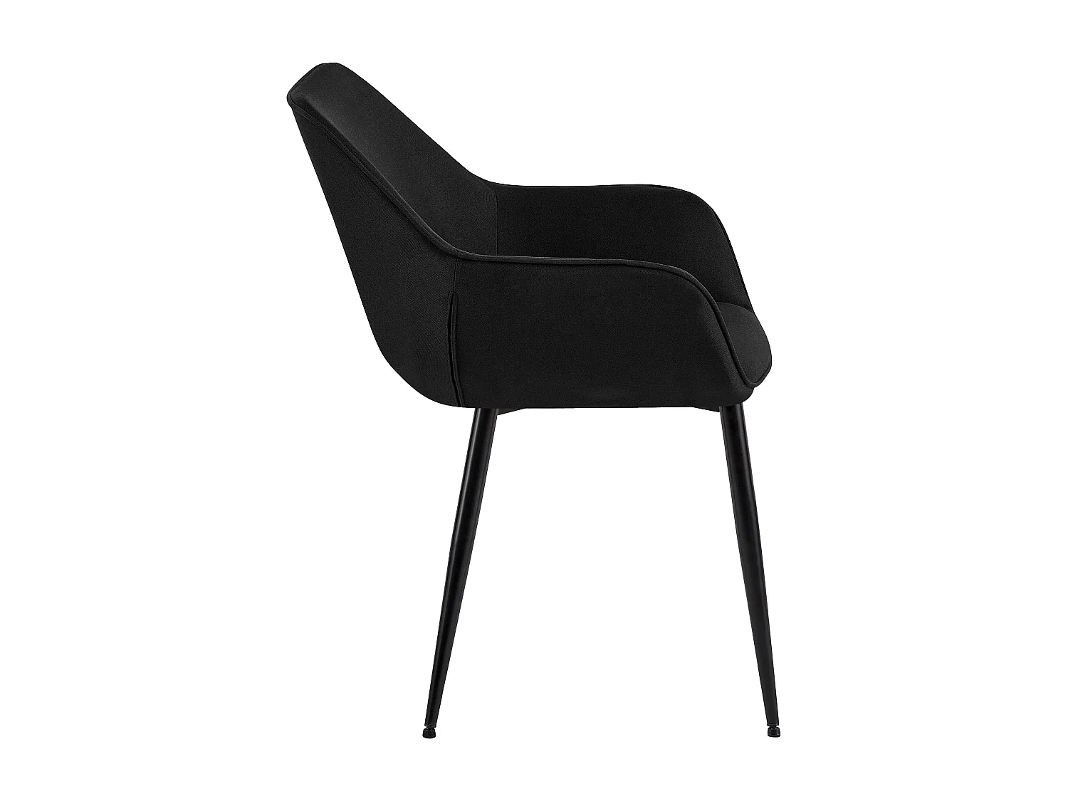 chaises avec accoudoirs - Tissu - Noir - Luena