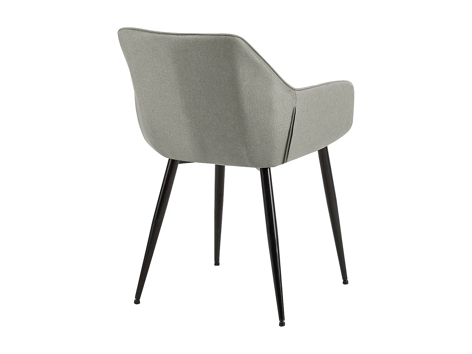 Lot de 2  chaises avec accoudoirs - Tissu - Gris clair - Luena