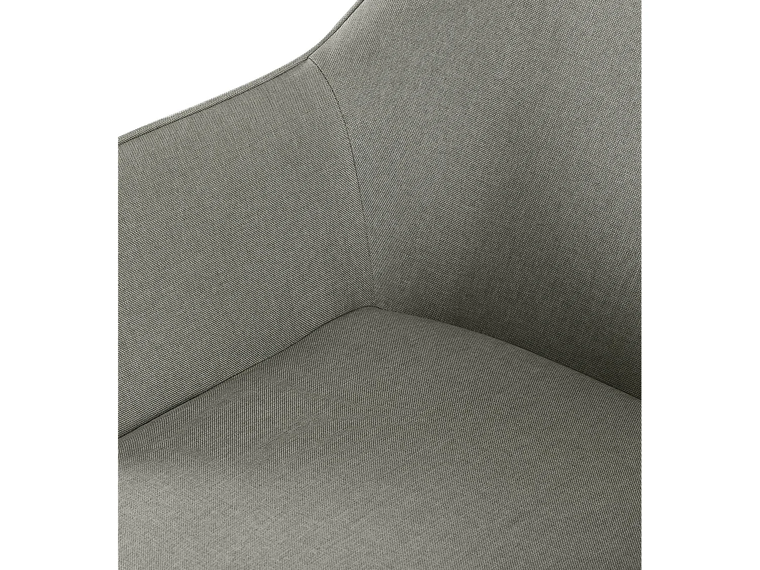 Lot de 2  chaises avec accoudoirs - Tissu - Gris clair - Luena