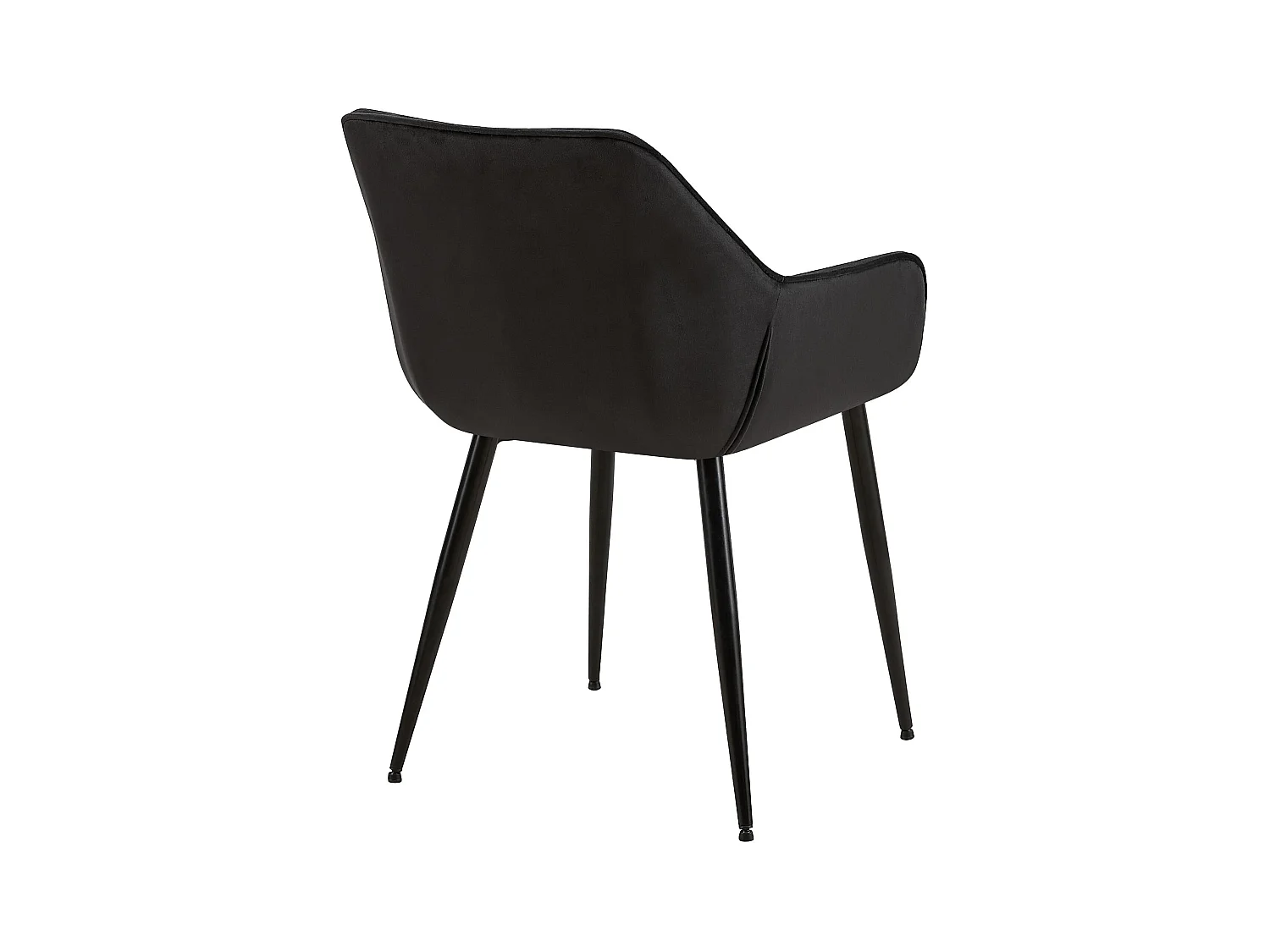 chaises avec accoudoirs - Velours - Noir - Luena